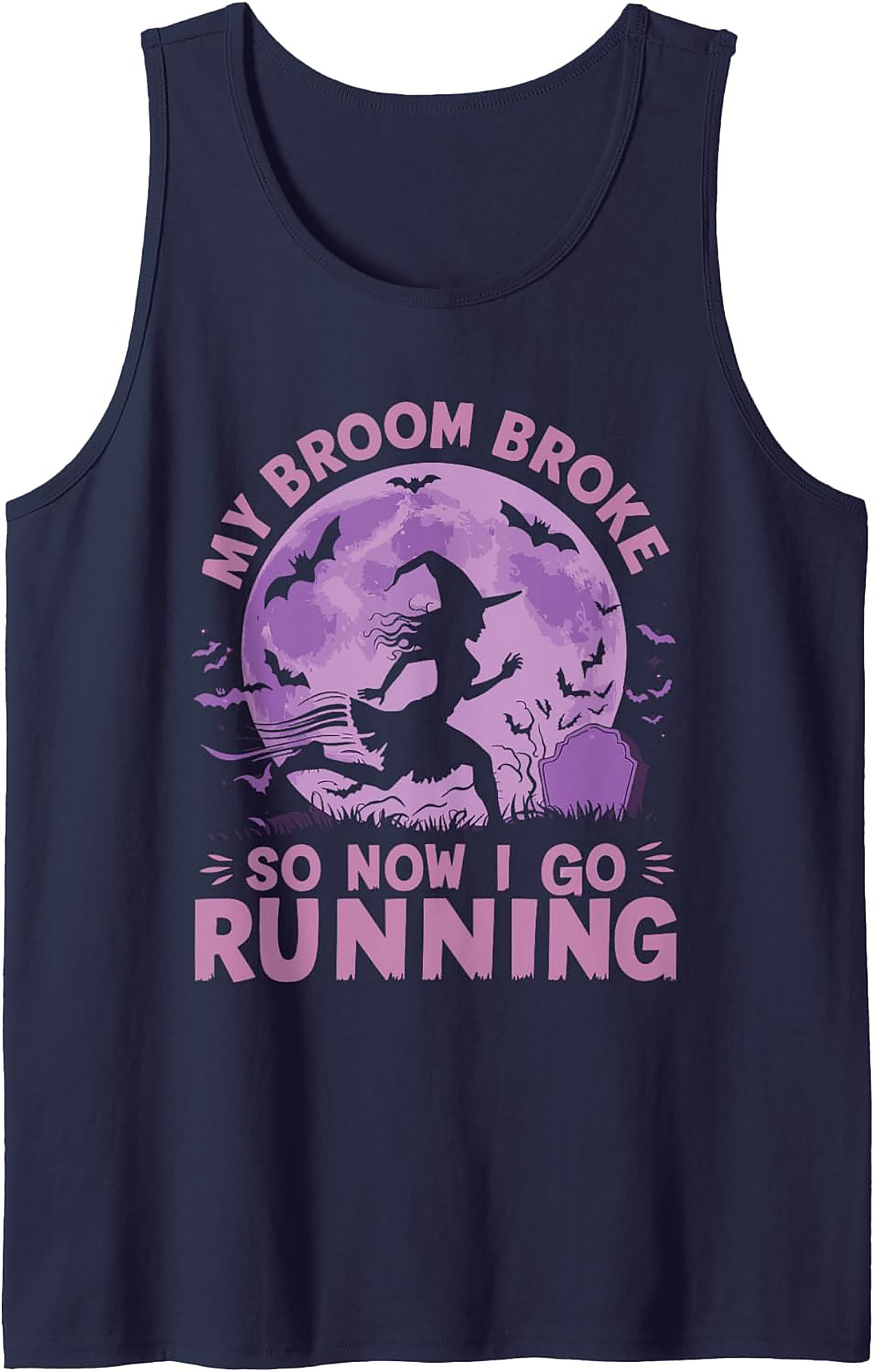 Funny Witch Running Tank Top | Halloween Workout Sleeveless