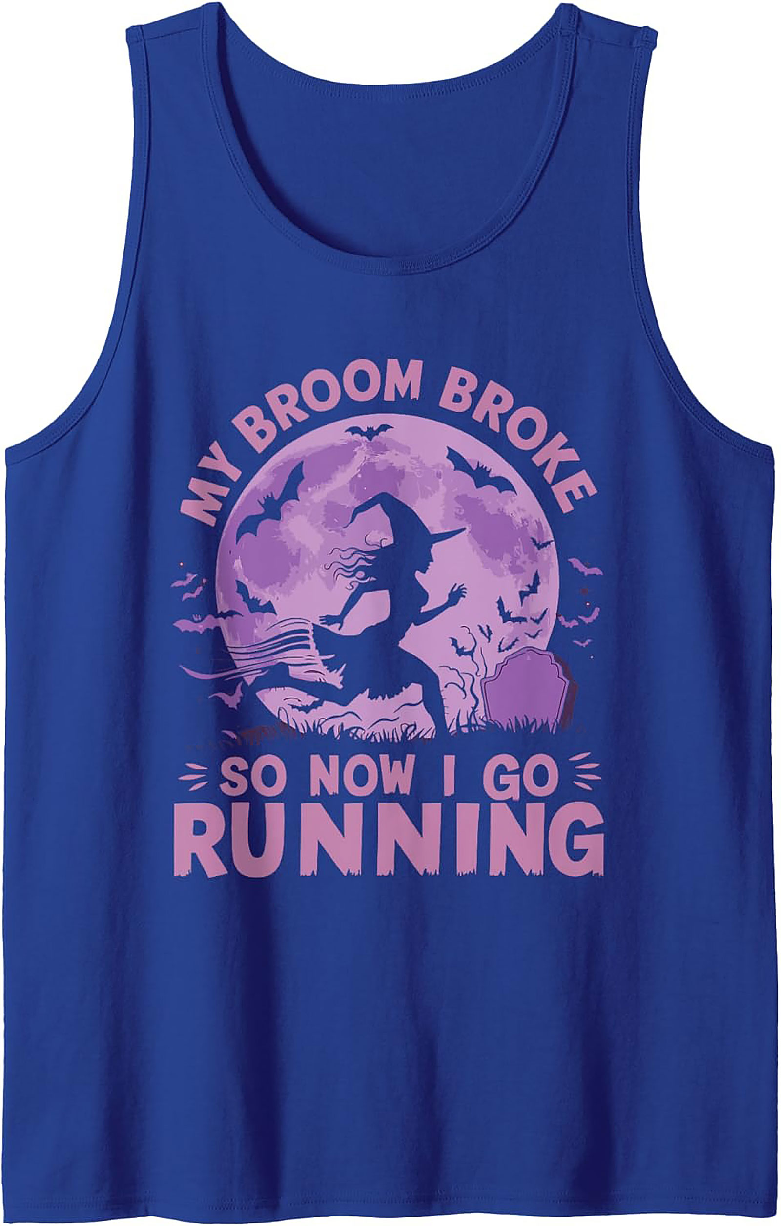 Funny Witch Running Tank Top | Halloween Workout Sleeveless
