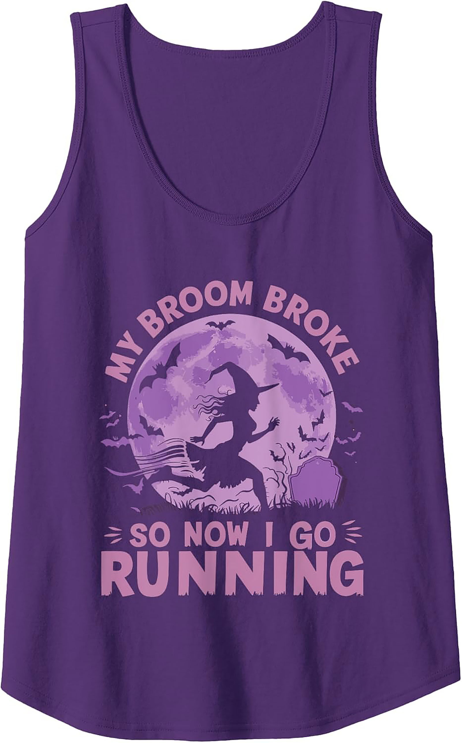 Funny Witch Running Tank Top | Halloween Workout Sleeveless
