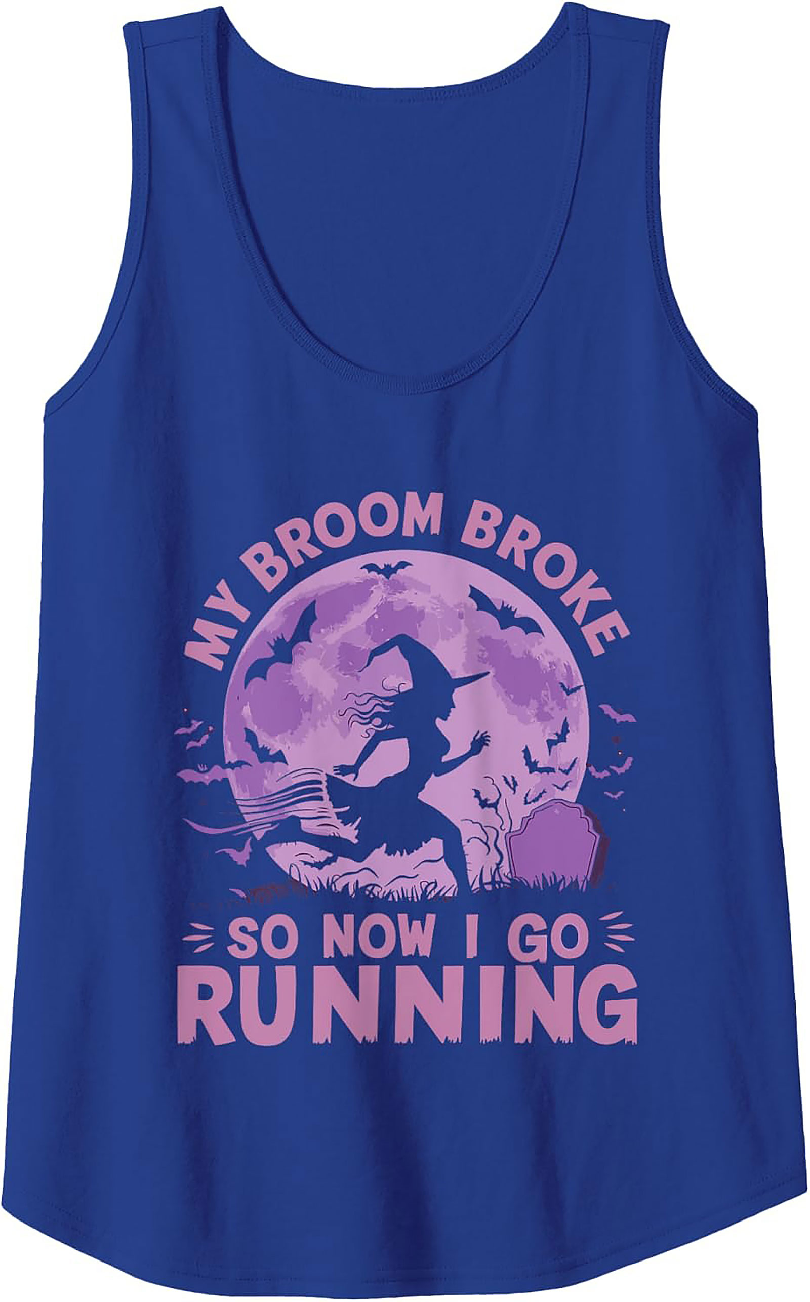 Funny Witch Running Tank Top | Halloween Workout Sleeveless