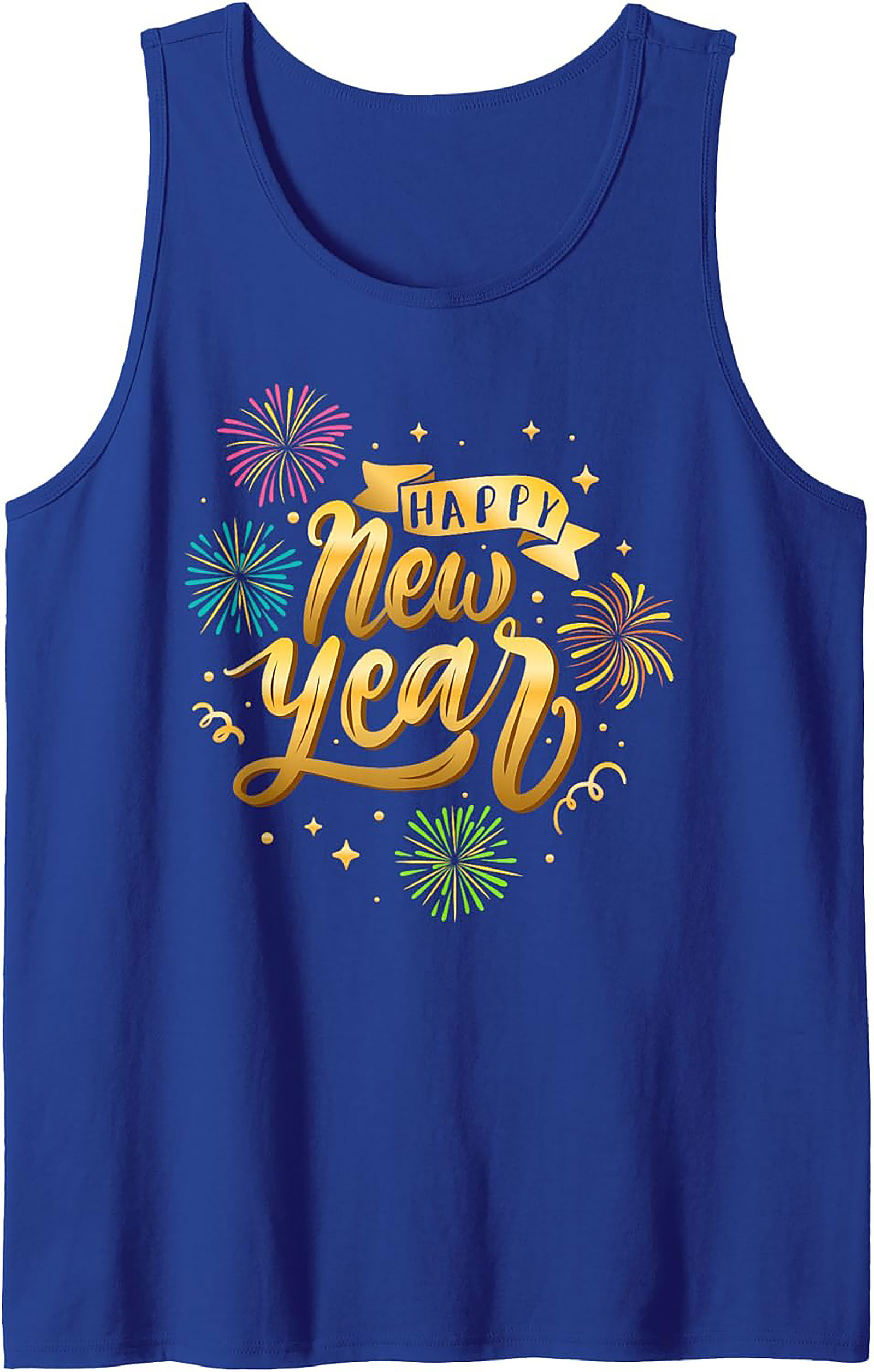 Happy New Year Graphic Tank Top Festive Celebration Wear