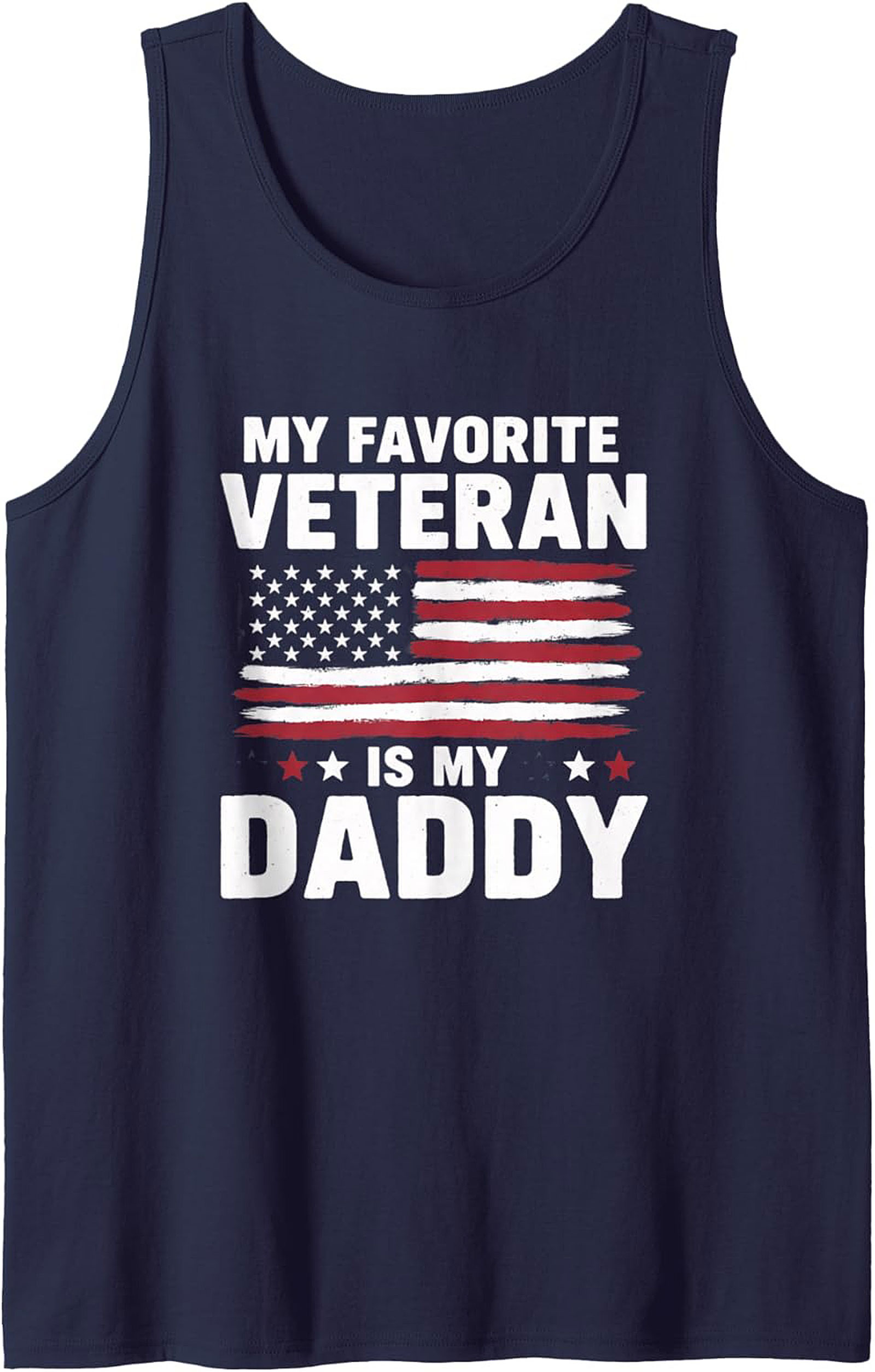 Veteran Daddy Tank Top Patriotic American Flag Sleeveless Shirt