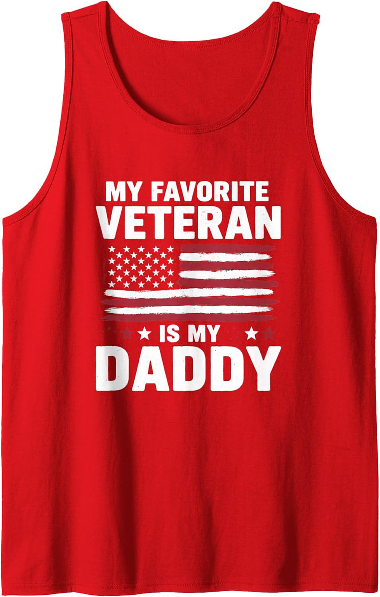 Veteran Daddy Tank Top Patriotic American Flag Sleeveless Shirt