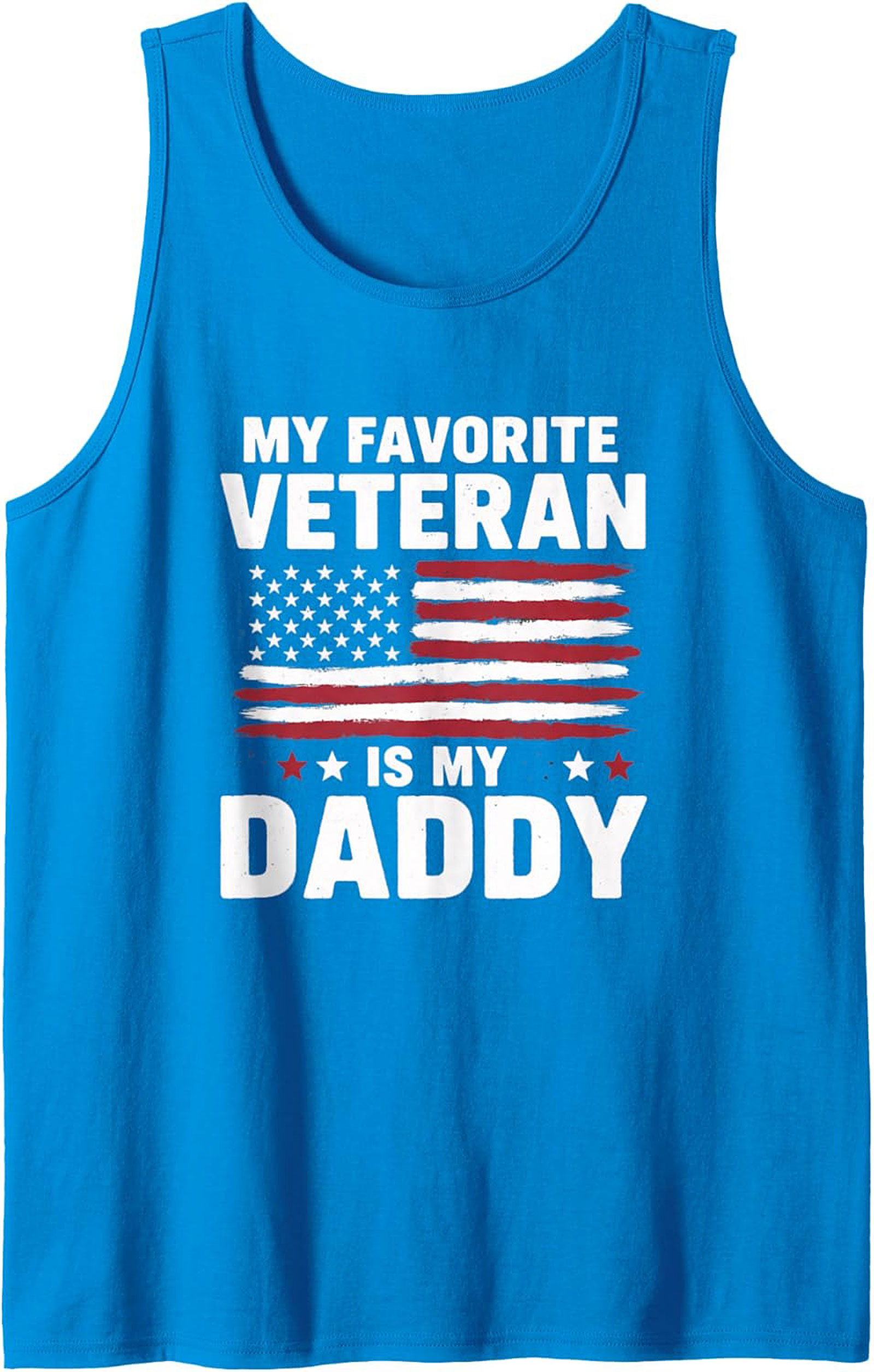Veteran Daddy Tank Top Patriotic American Flag Sleeveless Shirt