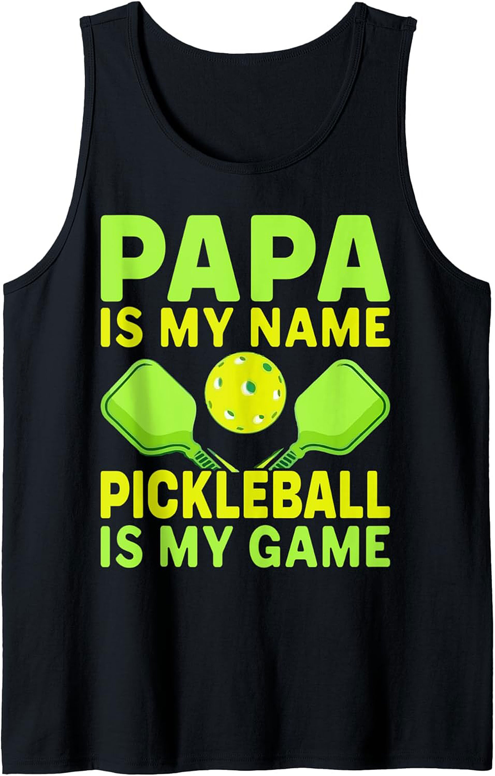 Pickleball Papa Graphic Tank Top Sleeveless Shirt Gift