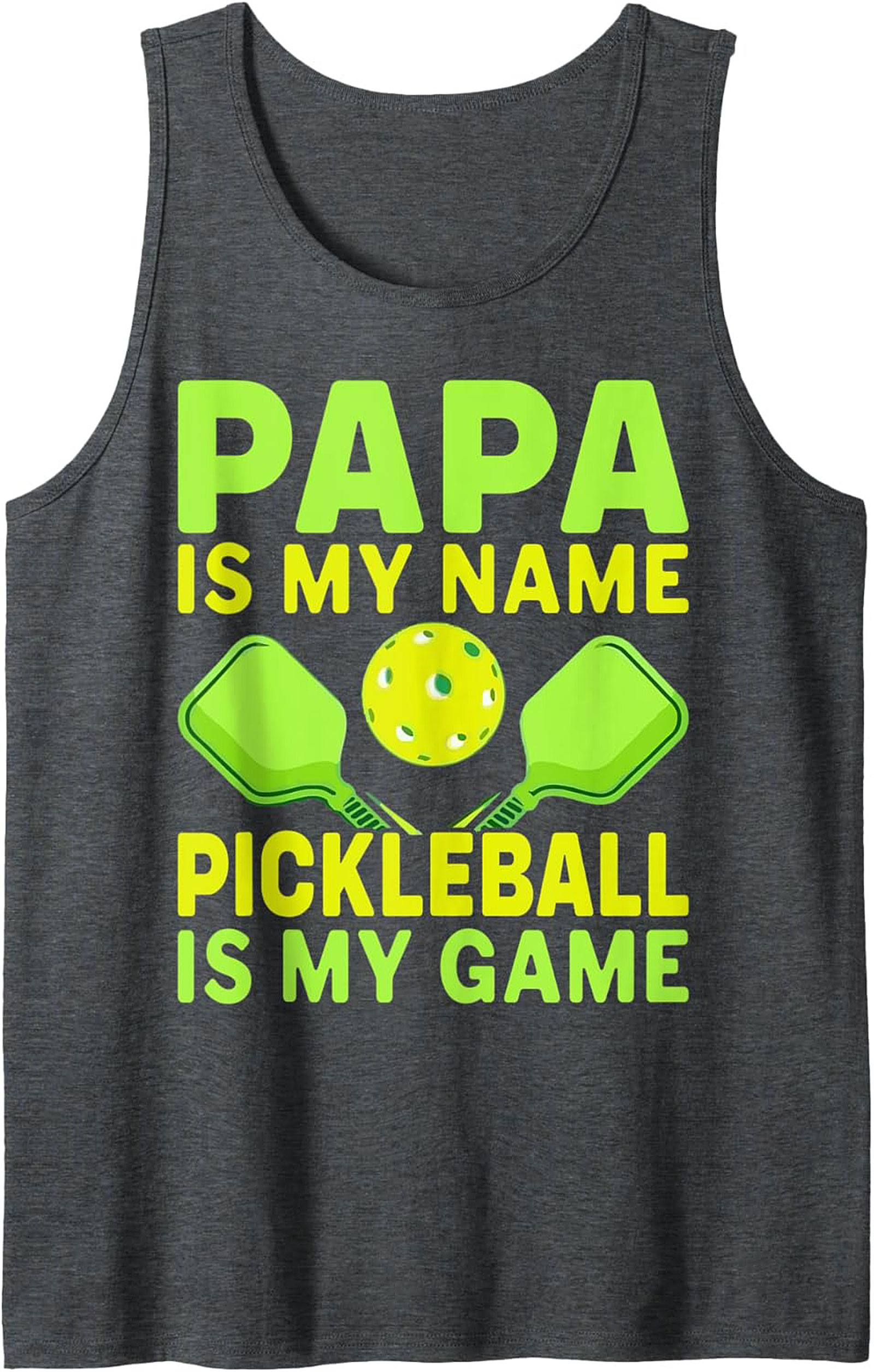 Pickleball Papa Graphic Tank Top Sleeveless Shirt Gift