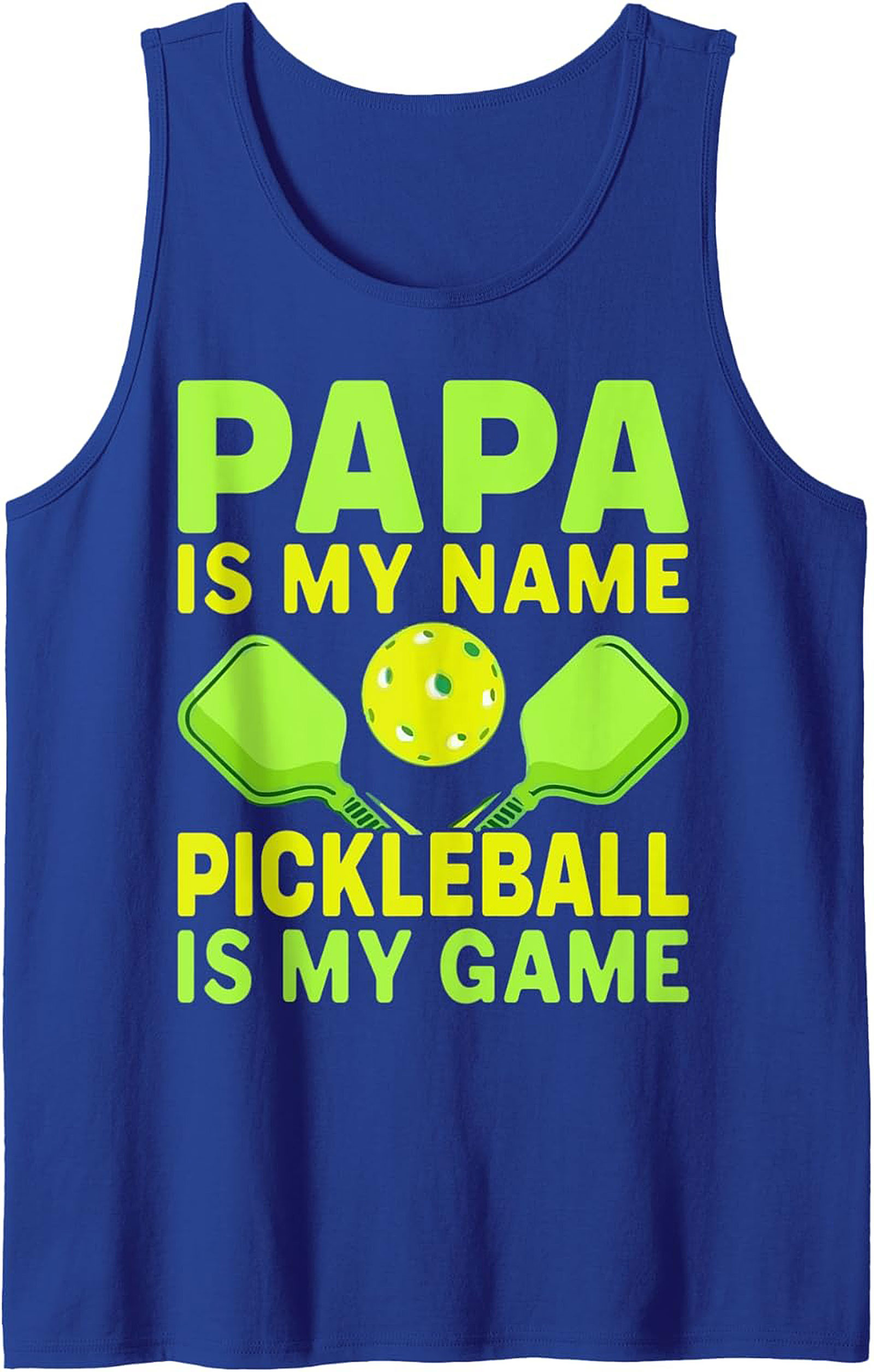 Pickleball Papa Graphic Tank Top Sleeveless Shirt Gift