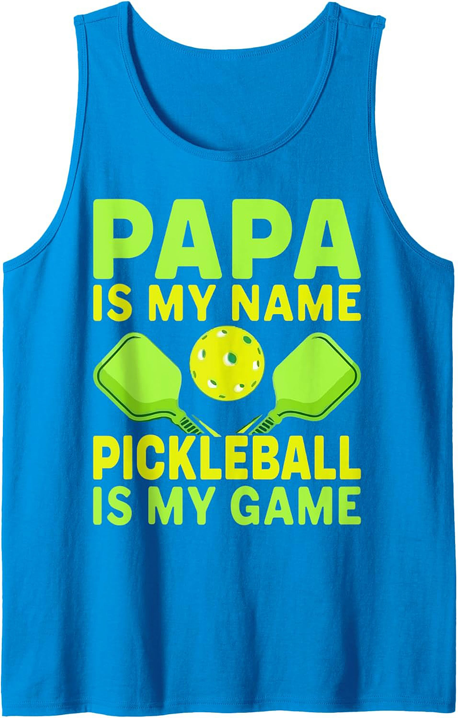 Pickleball Papa Graphic Tank Top Sleeveless Shirt Gift
