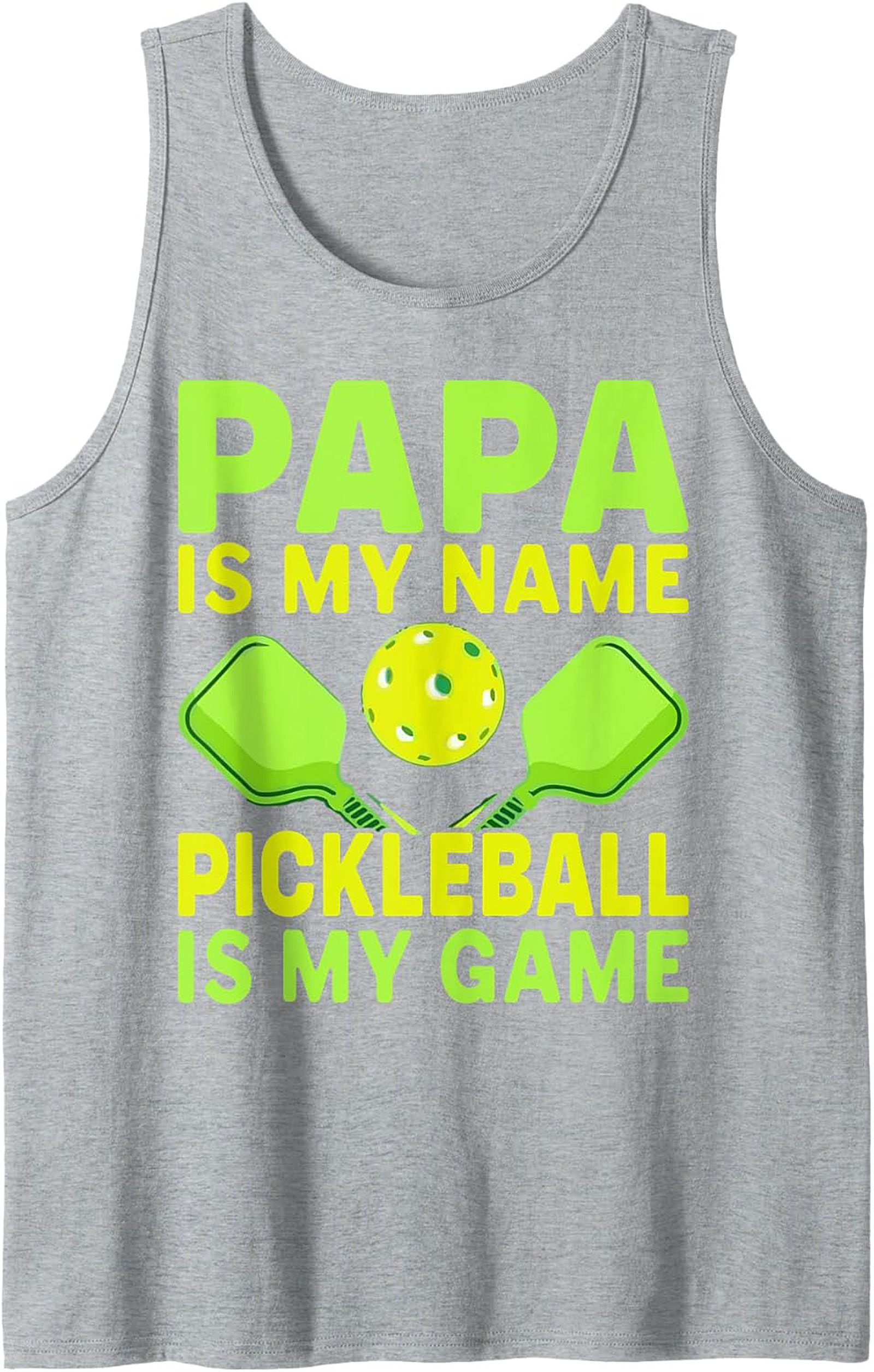 Pickleball Papa Graphic Tank Top Sleeveless Shirt Gift