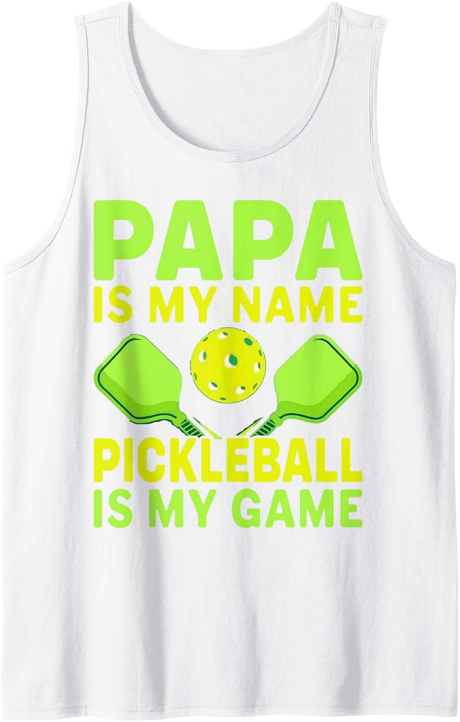 Pickleball Papa Graphic Tank Top Sleeveless Shirt Gift