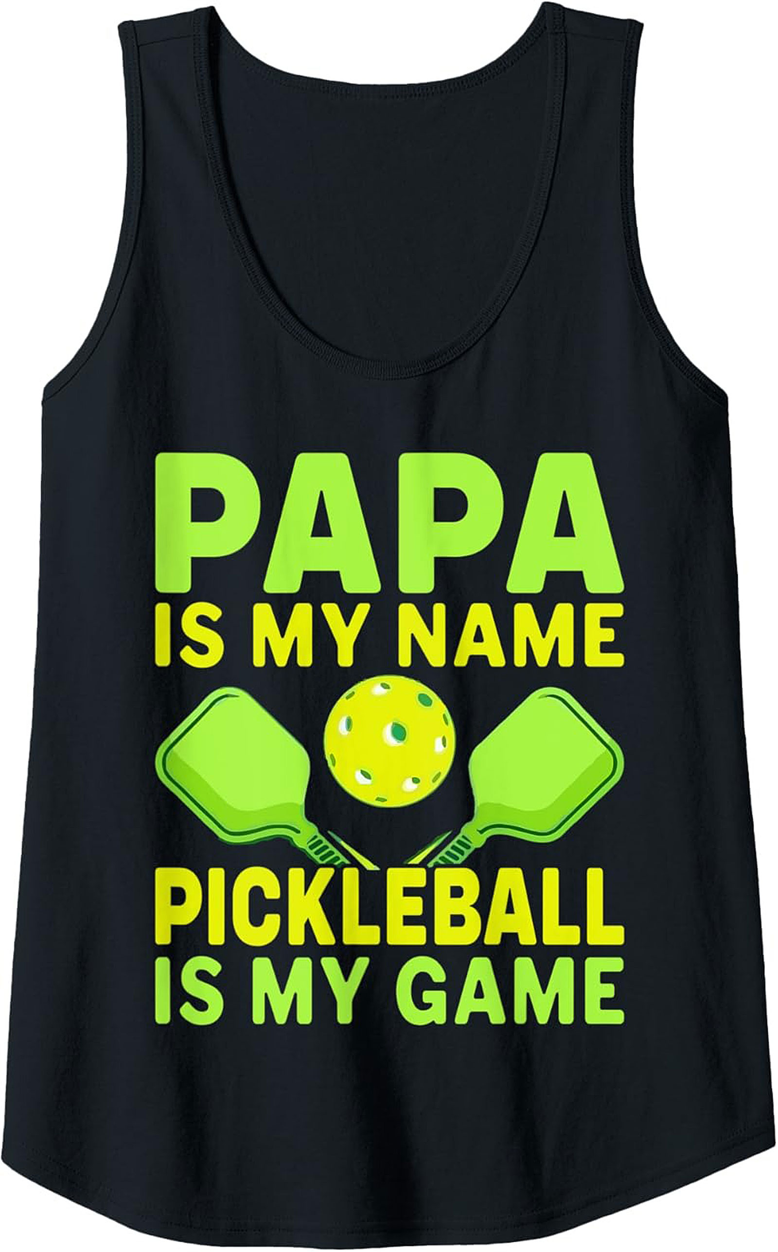 Pickleball Papa Graphic Tank Top Sleeveless Shirt Gift
