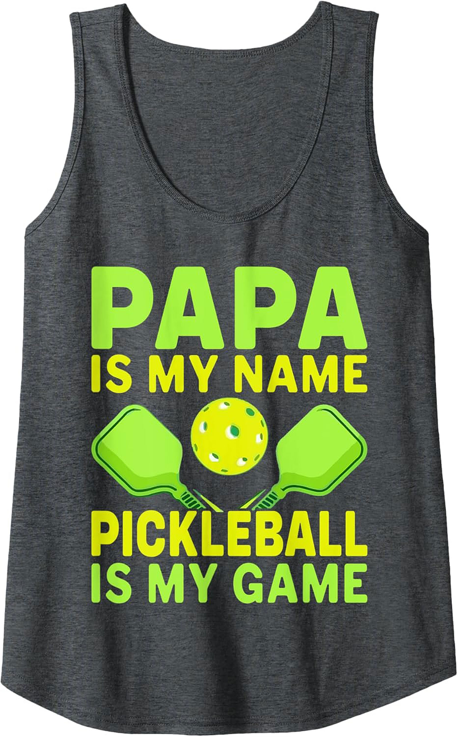 Pickleball Papa Graphic Tank Top Sleeveless Shirt Gift