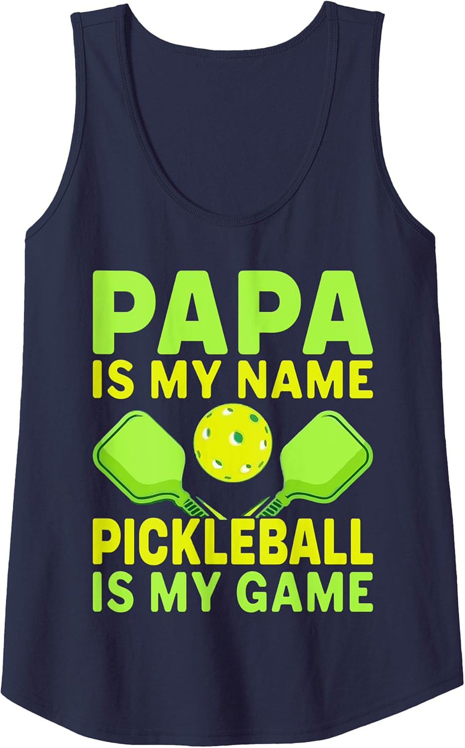 Pickleball Papa Graphic Tank Top Sleeveless Shirt Gift