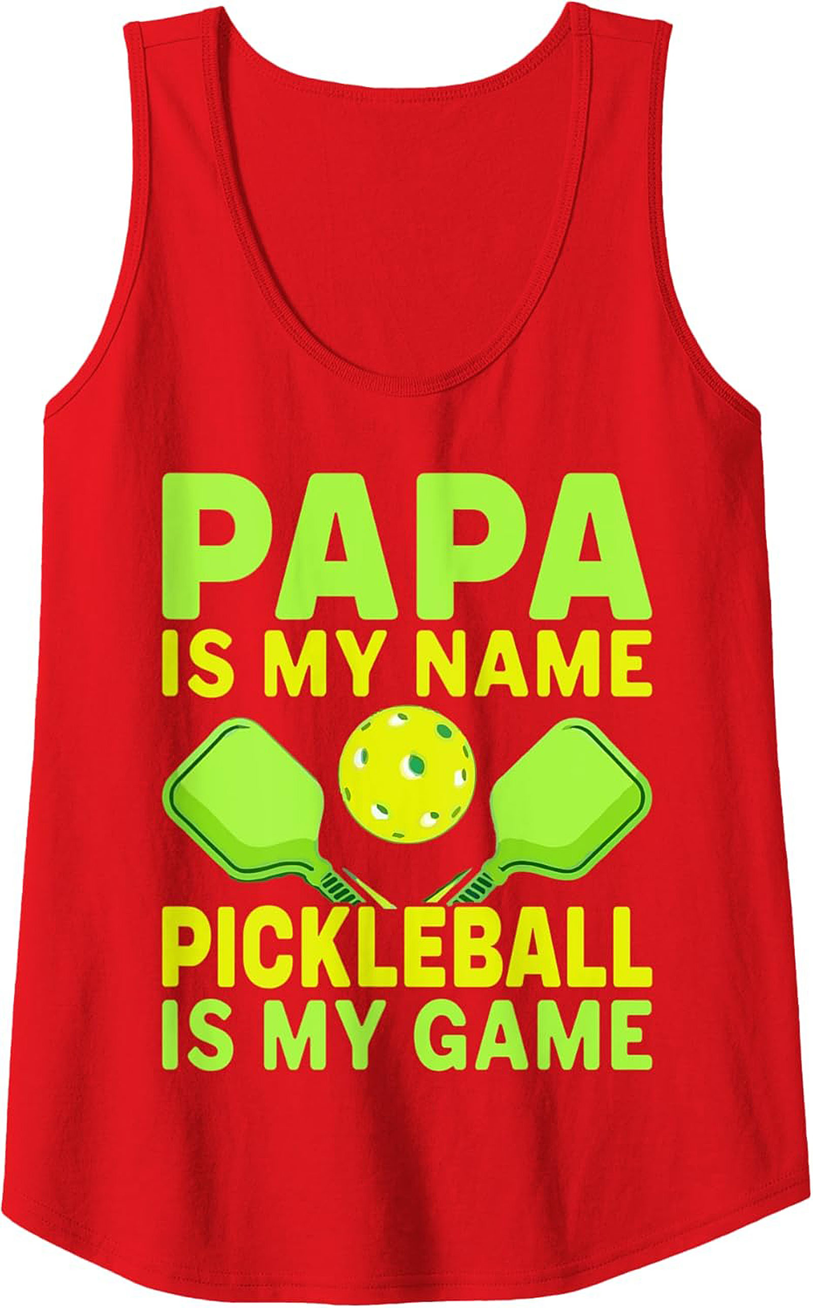 Pickleball Papa Graphic Tank Top Sleeveless Shirt Gift