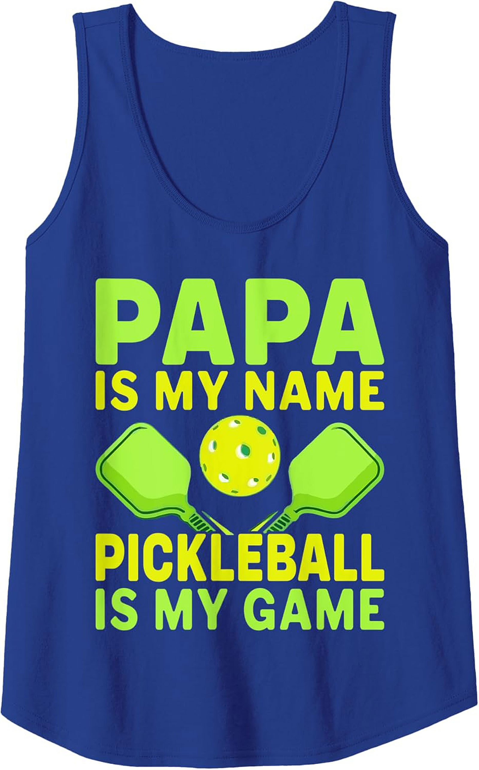 Pickleball Papa Graphic Tank Top Sleeveless Shirt Gift