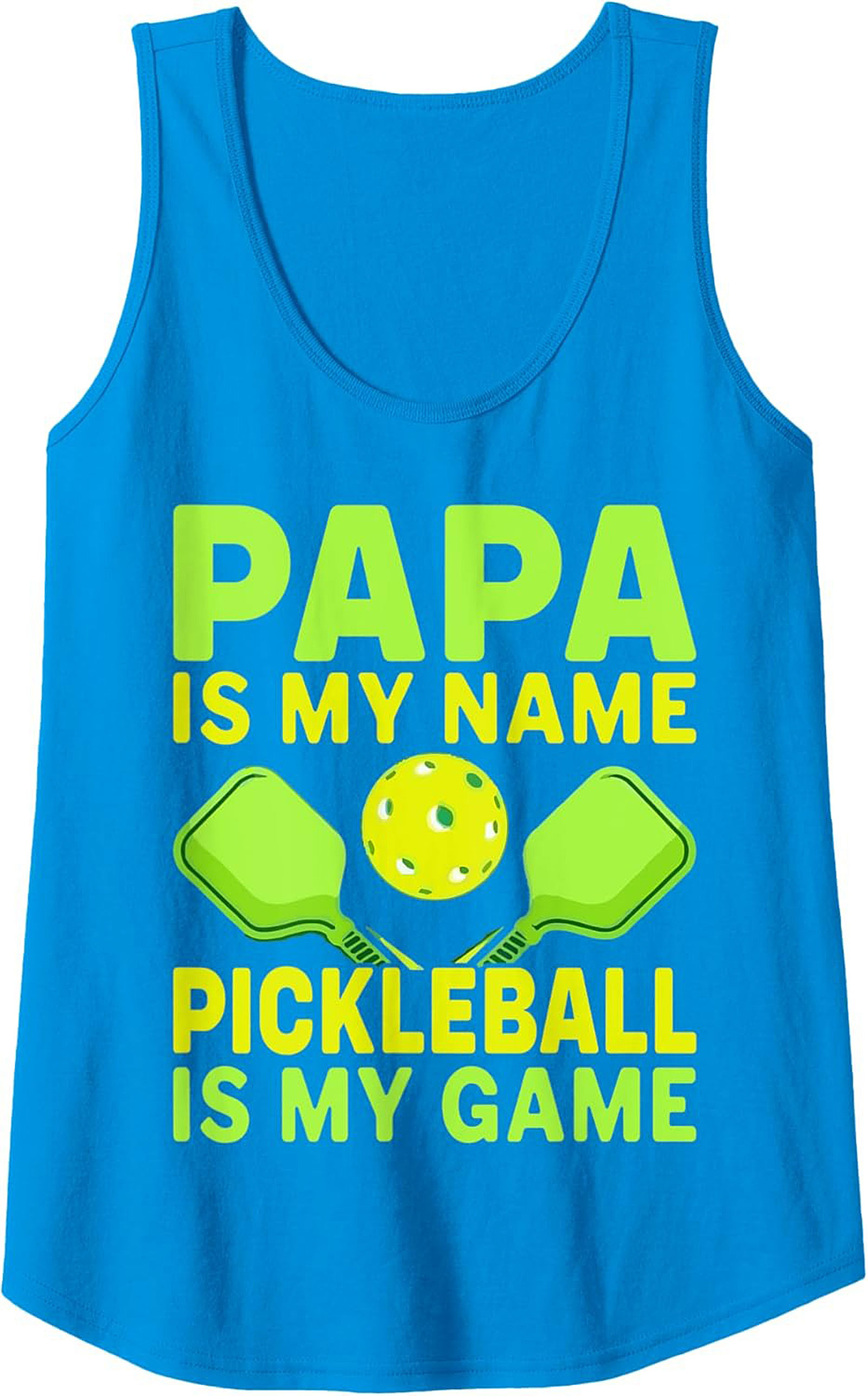 Pickleball Papa Graphic Tank Top Sleeveless Shirt Gift