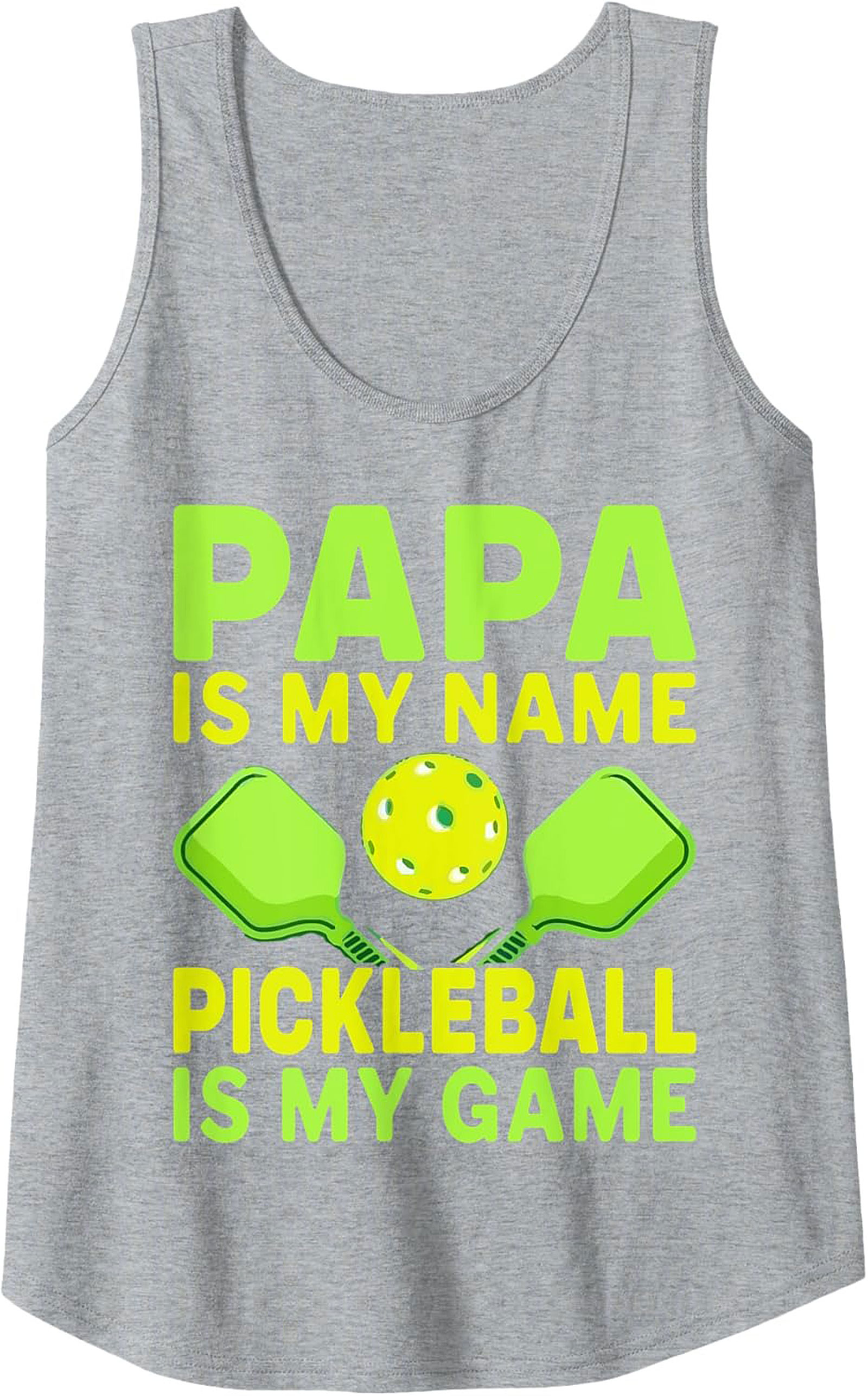 Pickleball Papa Graphic Tank Top Sleeveless Shirt Gift
