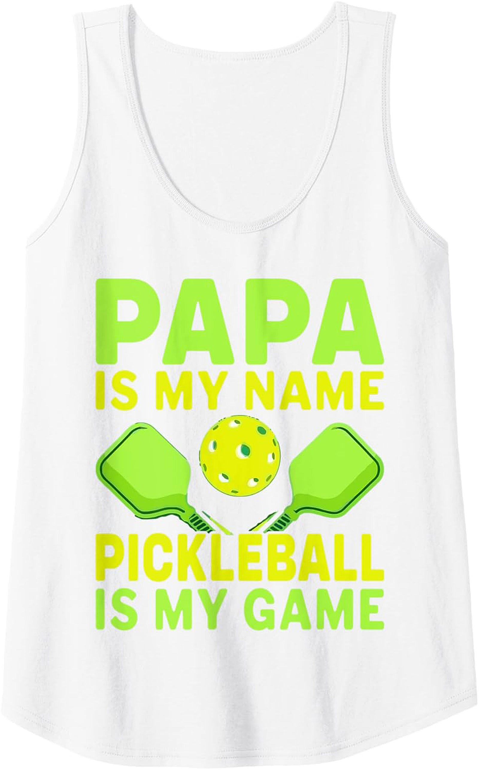 Pickleball Papa Graphic Tank Top Sleeveless Shirt Gift