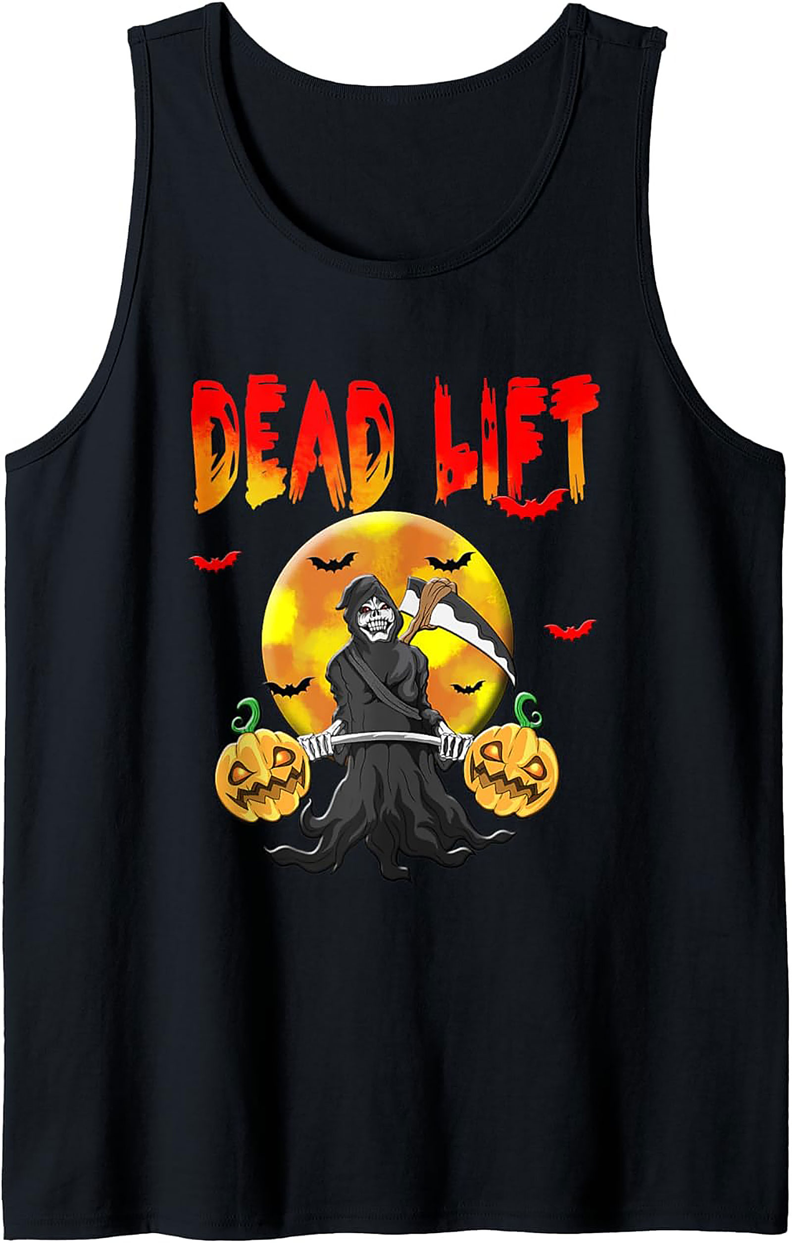 Grim Reaper Deadlift Graphic Tank Top | Halloween Gym Wear