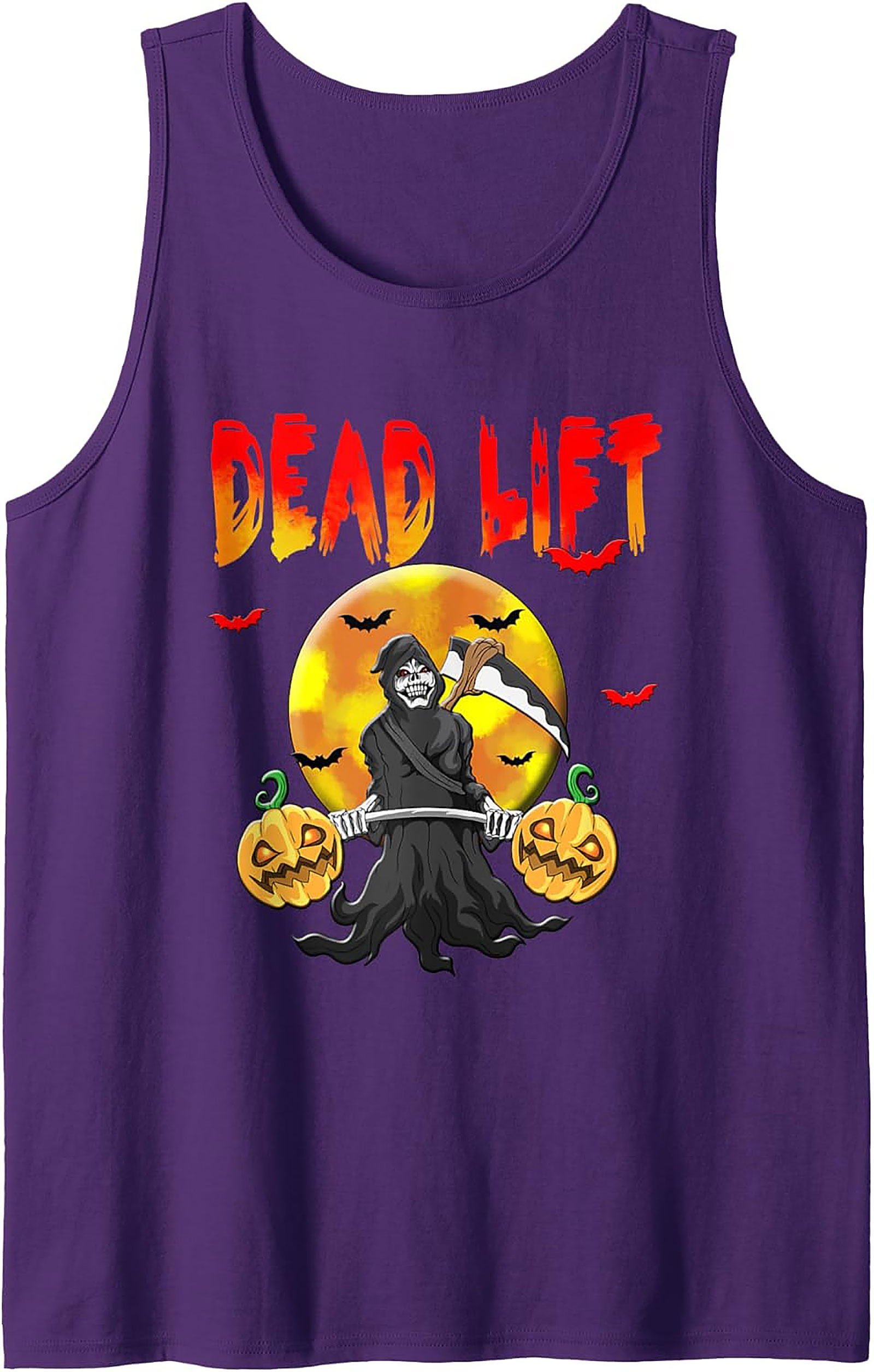 Grim Reaper Deadlift Graphic Tank Top | Halloween Gym Wear