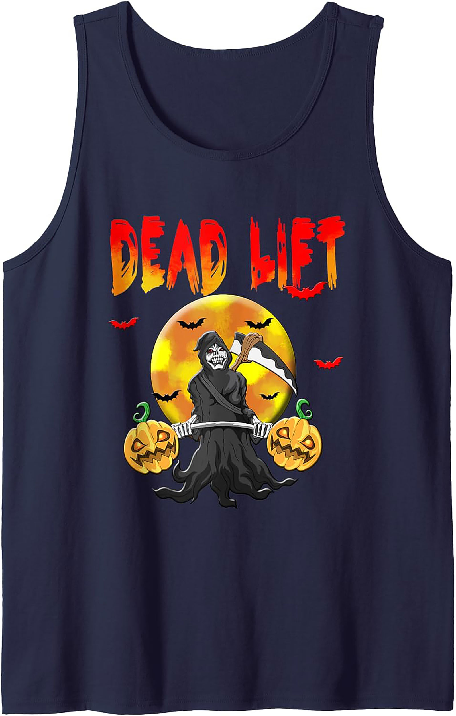 Grim Reaper Deadlift Graphic Tank Top | Halloween Gym Wear