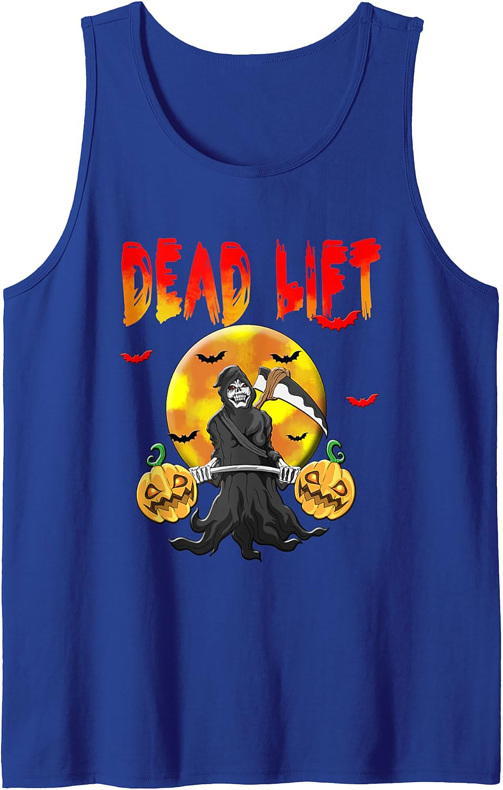 Grim Reaper Deadlift Graphic Tank Top | Halloween Gym Wear