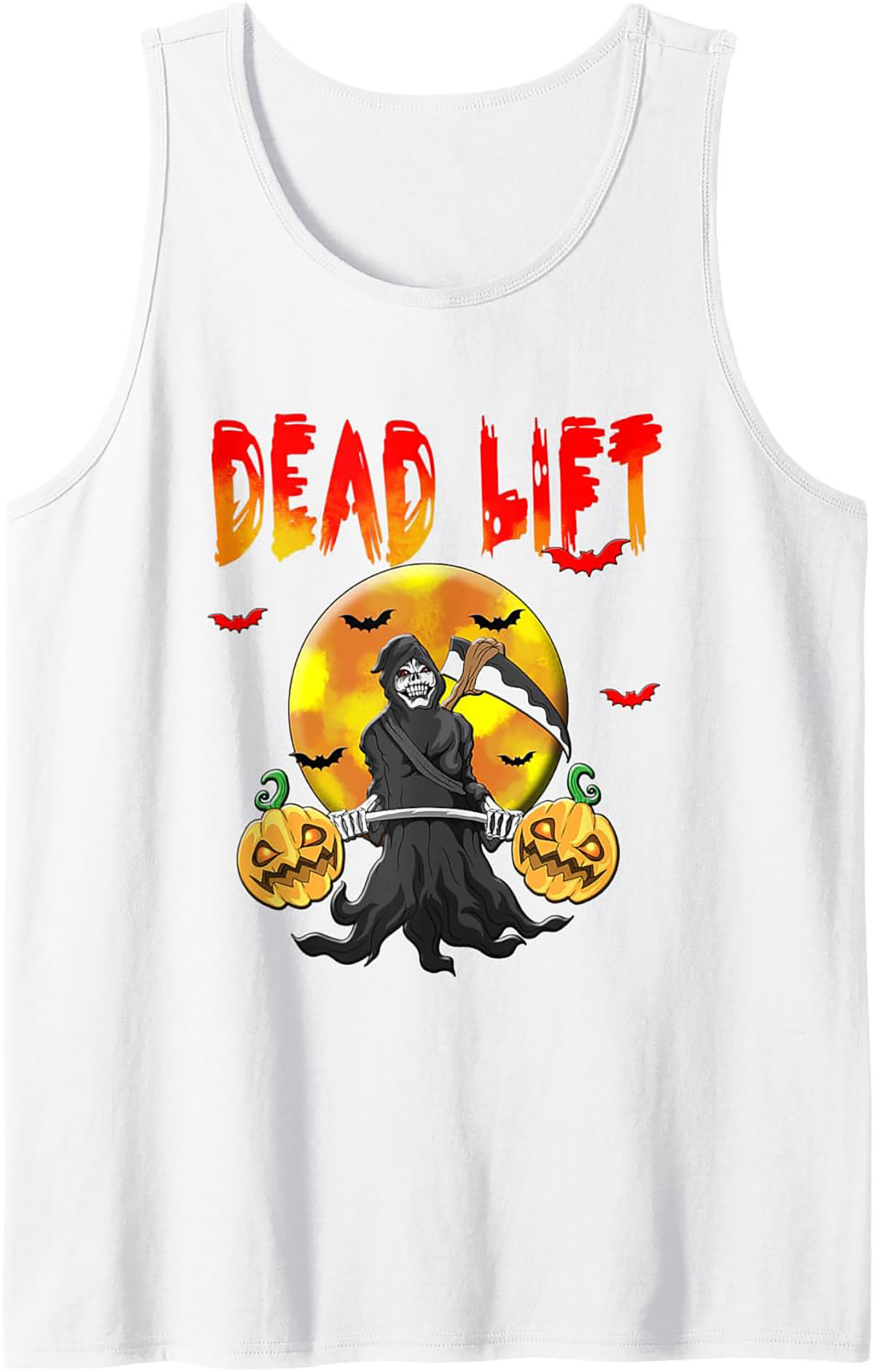 Grim Reaper Deadlift Graphic Tank Top | Halloween Gym Wear
