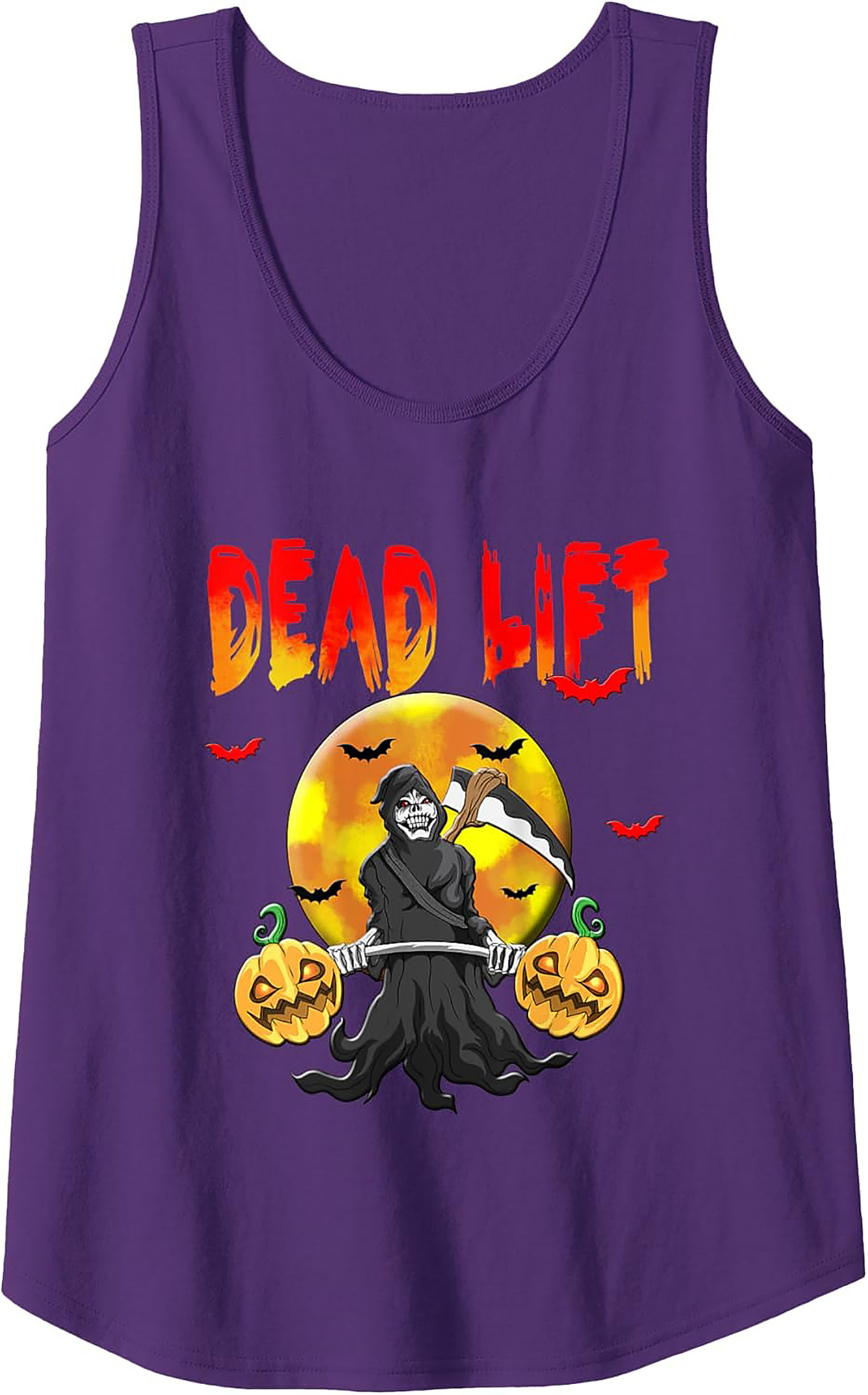 Grim Reaper Deadlift Graphic Tank Top | Halloween Gym Wear