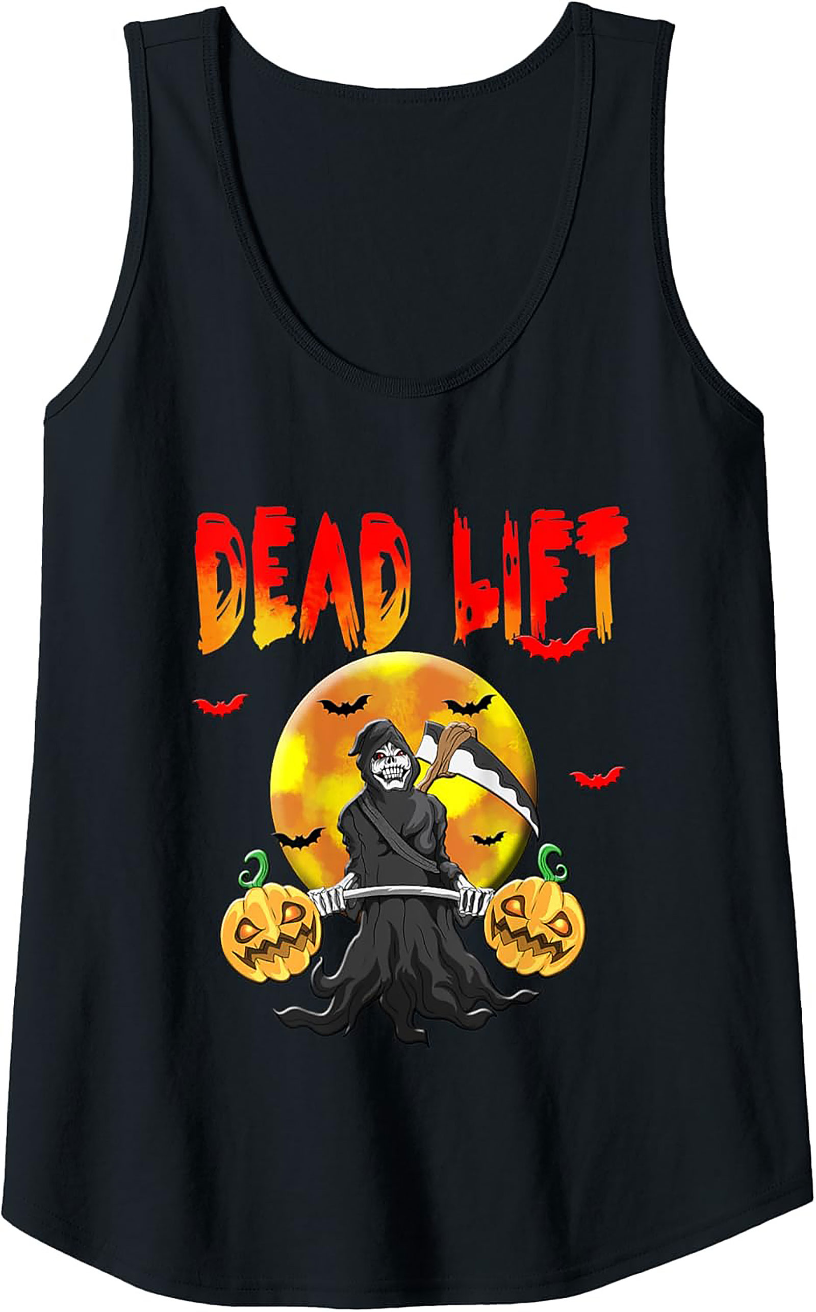 Grim Reaper Deadlift Graphic Tank Top | Halloween Gym Wear