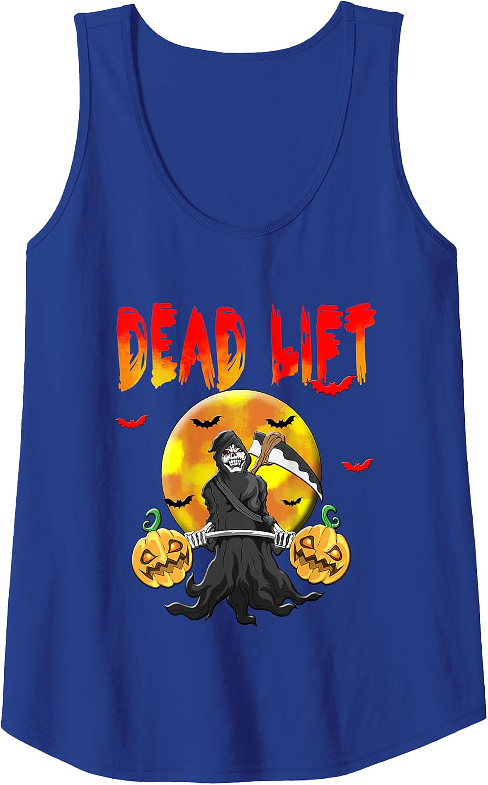 Grim Reaper Deadlift Graphic Tank Top | Halloween Gym Wear