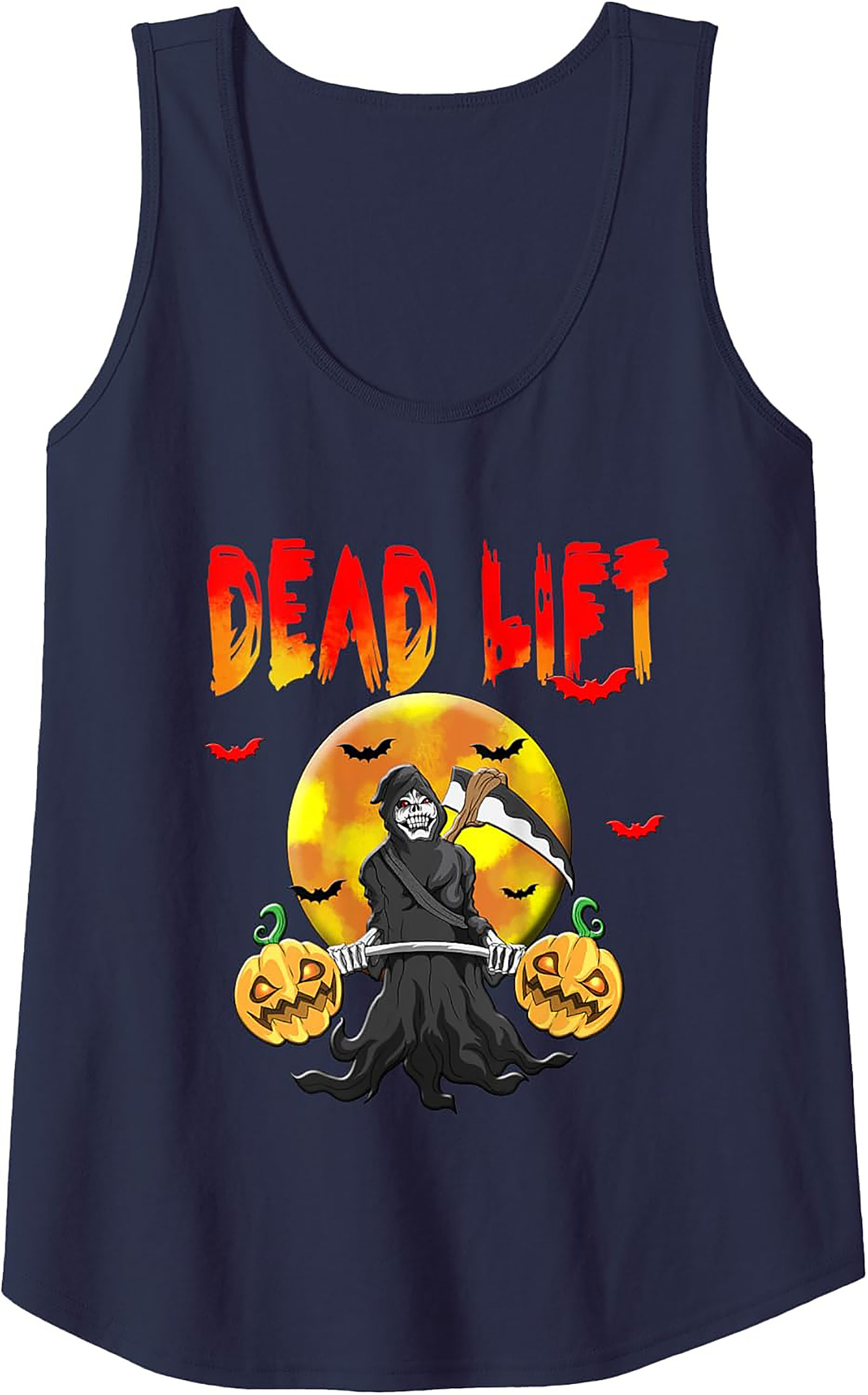Grim Reaper Deadlift Graphic Tank Top | Halloween Gym Wear