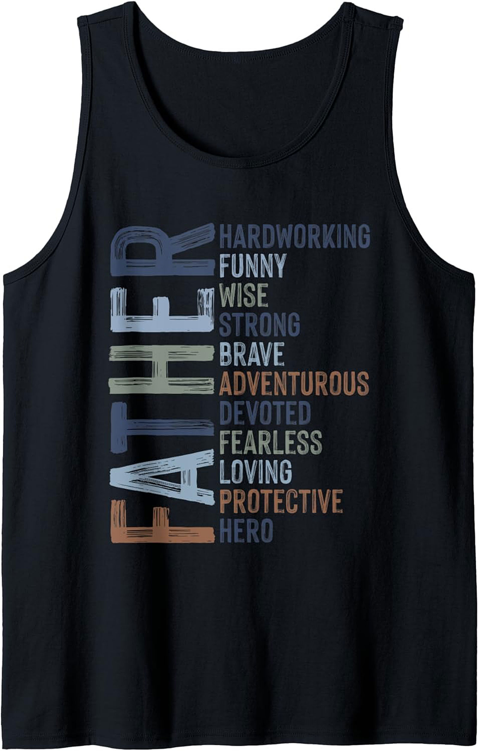 Father Graphic Tank Top Dad Hero Sleeveless Shirt Gift