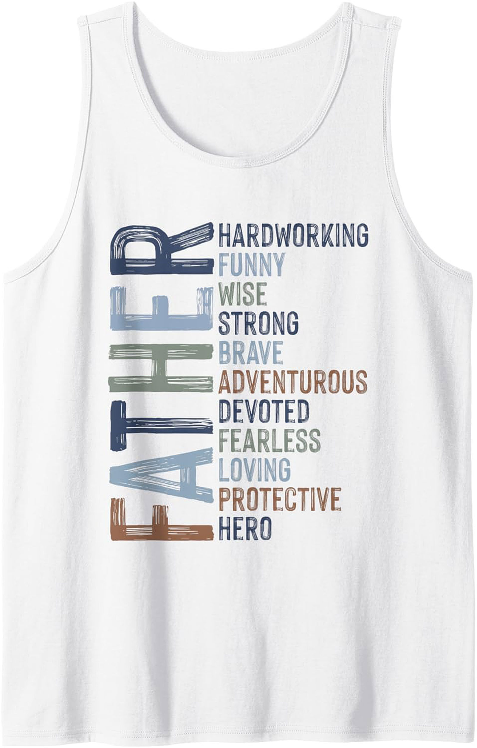 Father Graphic Tank Top Dad Hero Sleeveless Shirt Gift