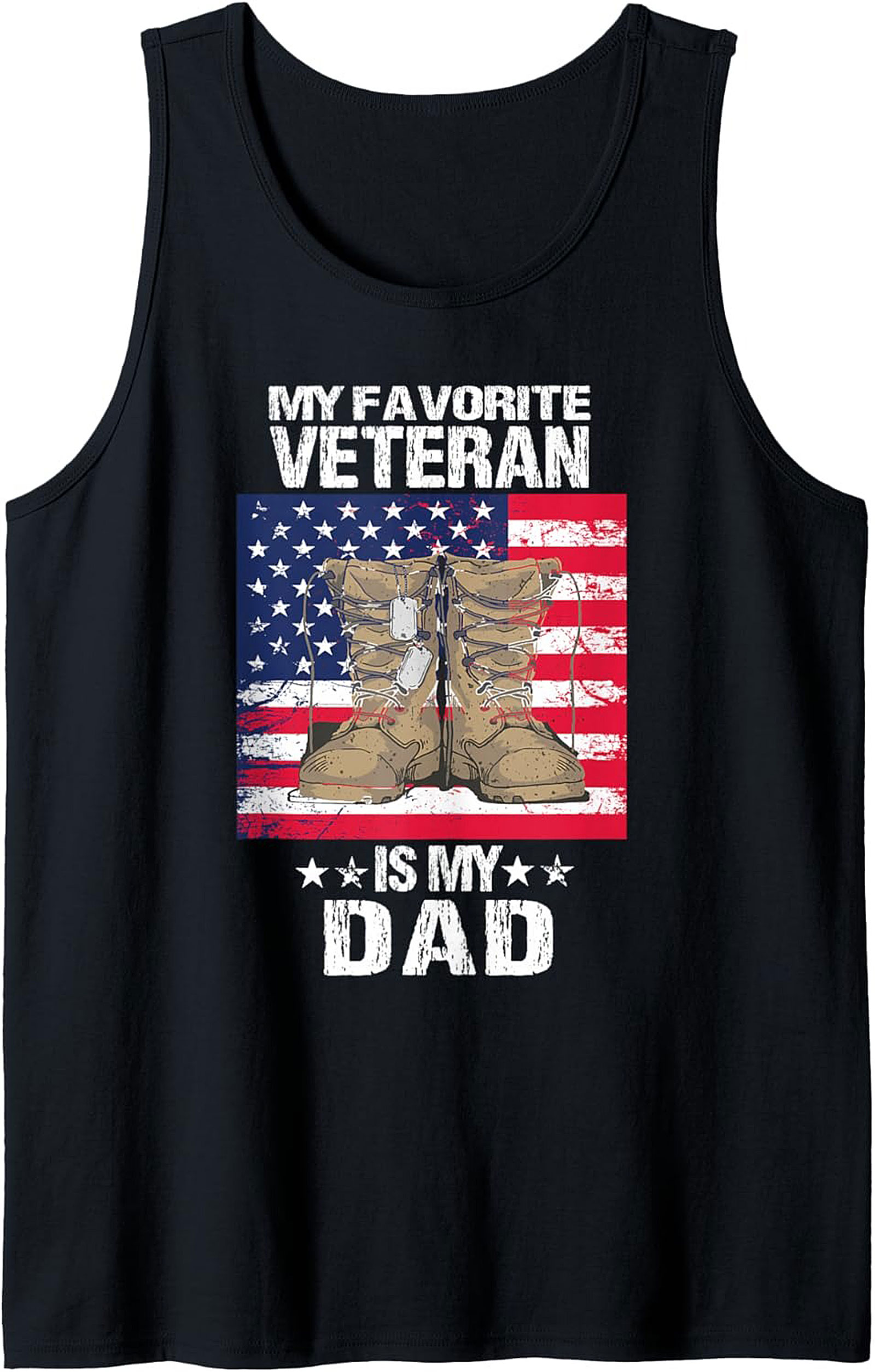 Veteran Dad Graphic Tank Patriotic Sleeveless Shirt Gift