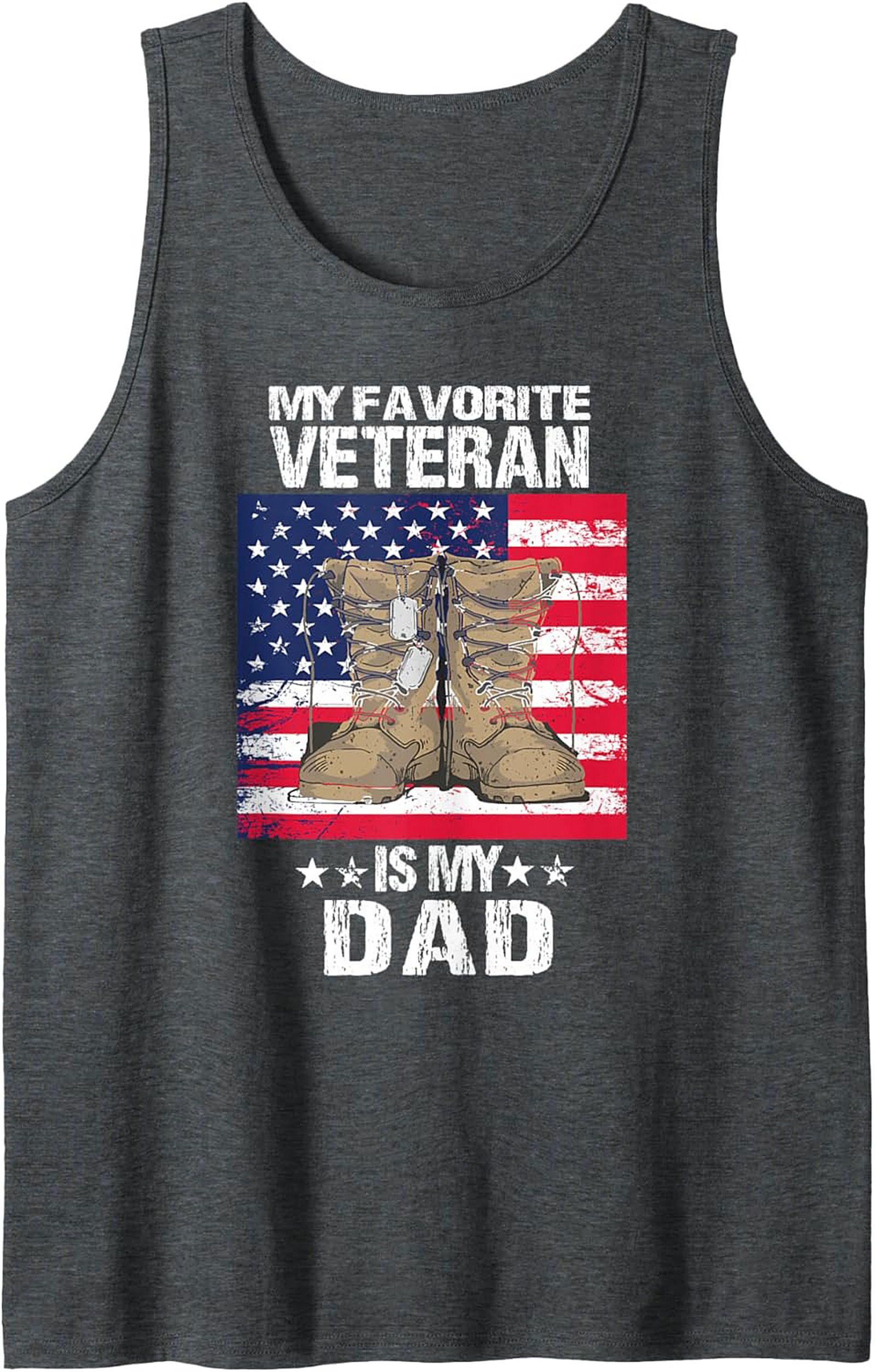 Veteran Dad Graphic Tank Patriotic Sleeveless Shirt Gift