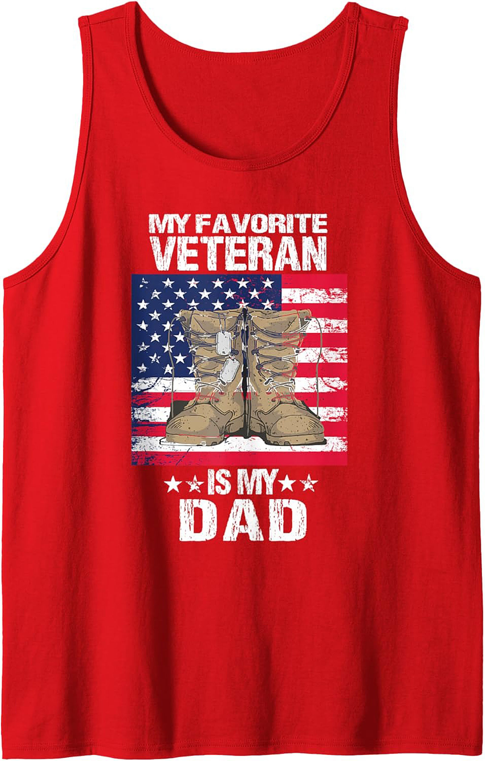 Veteran Dad Graphic Tank Patriotic Sleeveless Shirt Gift