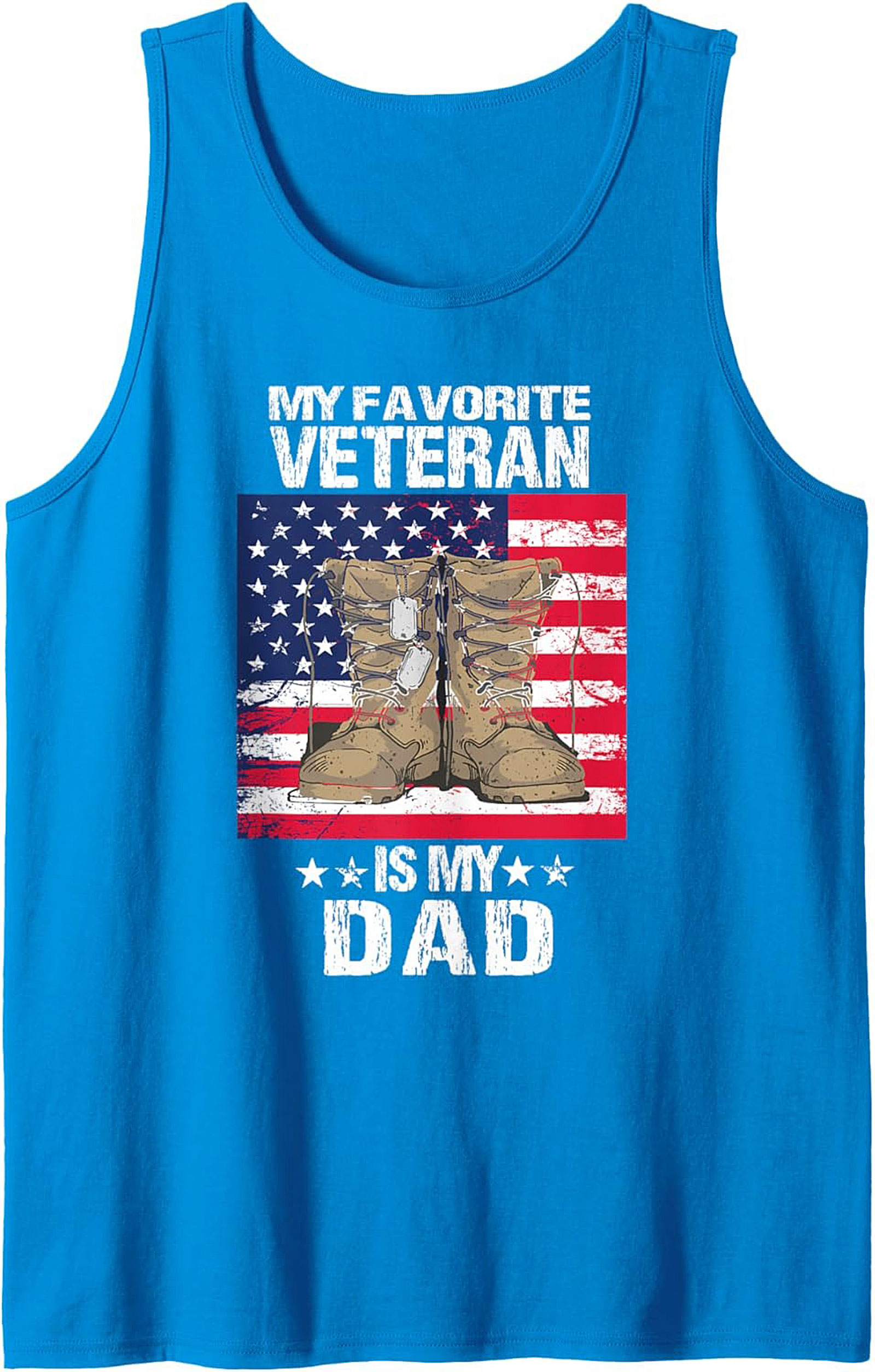 Veteran Dad Graphic Tank Patriotic Sleeveless Shirt Gift
