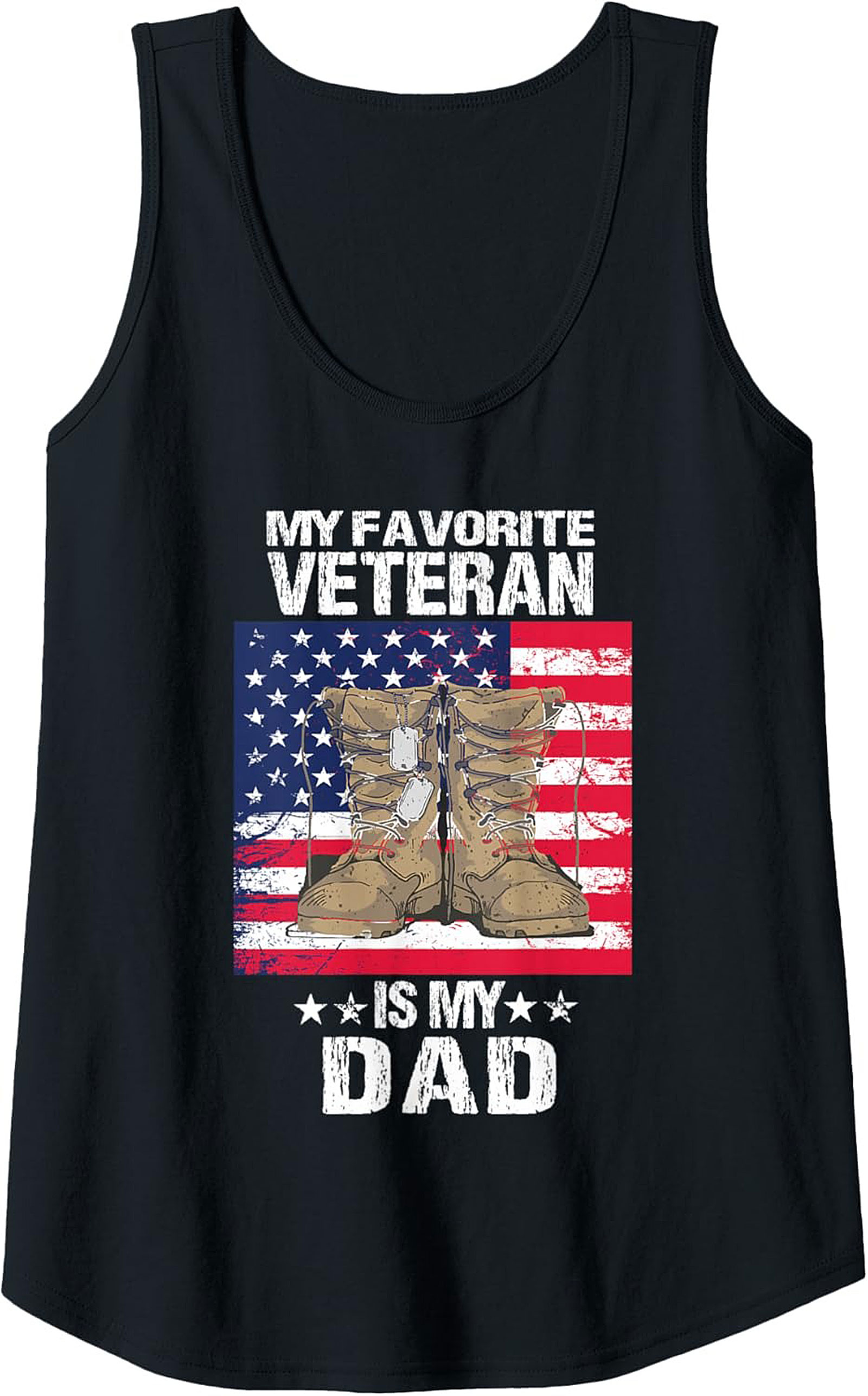 Veteran Dad Graphic Tank Patriotic Sleeveless Shirt Gift