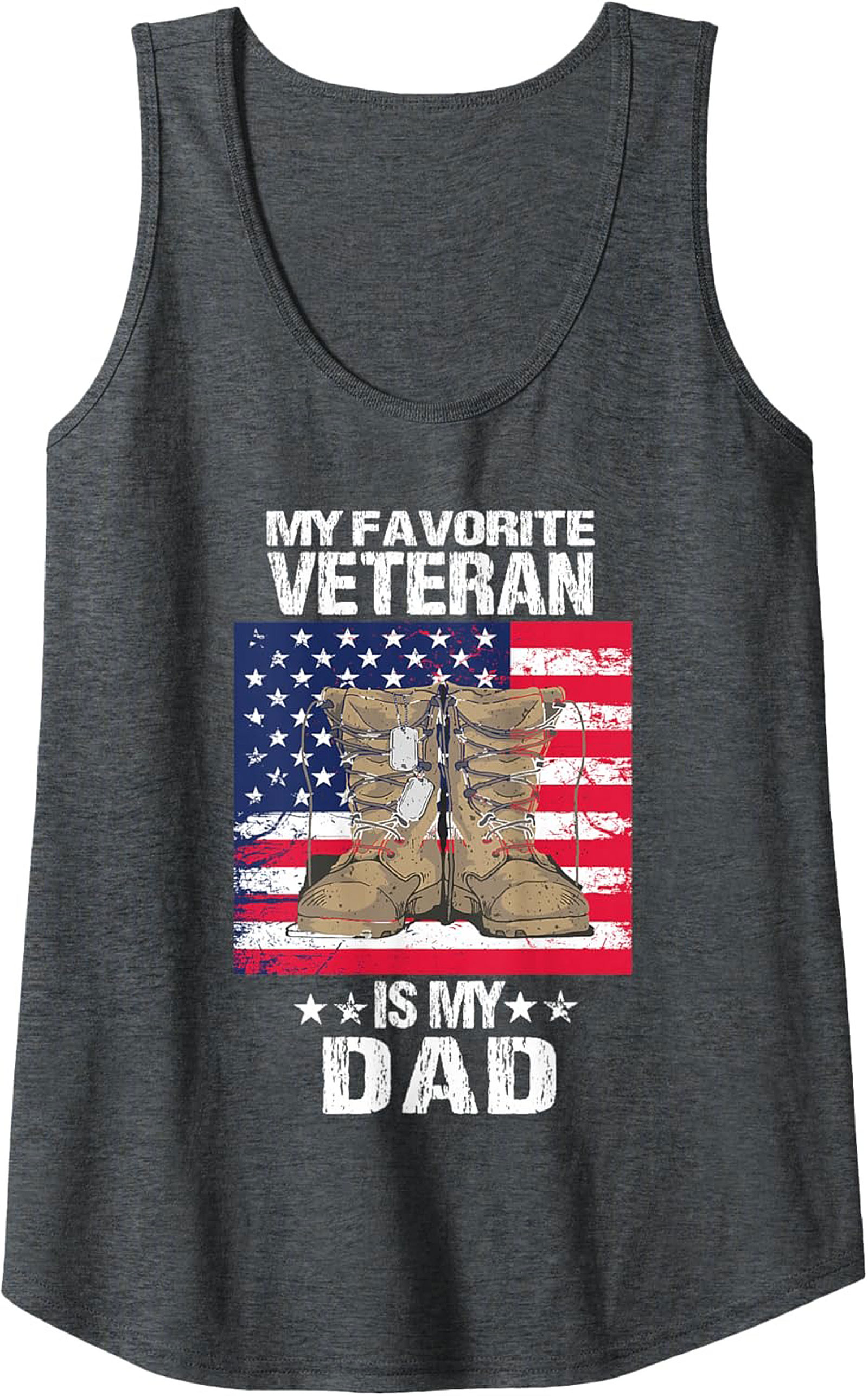 Veteran Dad Graphic Tank Patriotic Sleeveless Shirt Gift