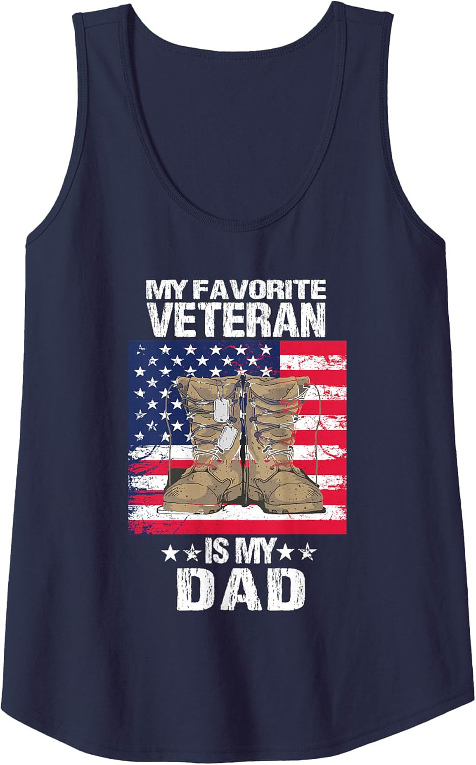 Veteran Dad Graphic Tank Patriotic Sleeveless Shirt Gift