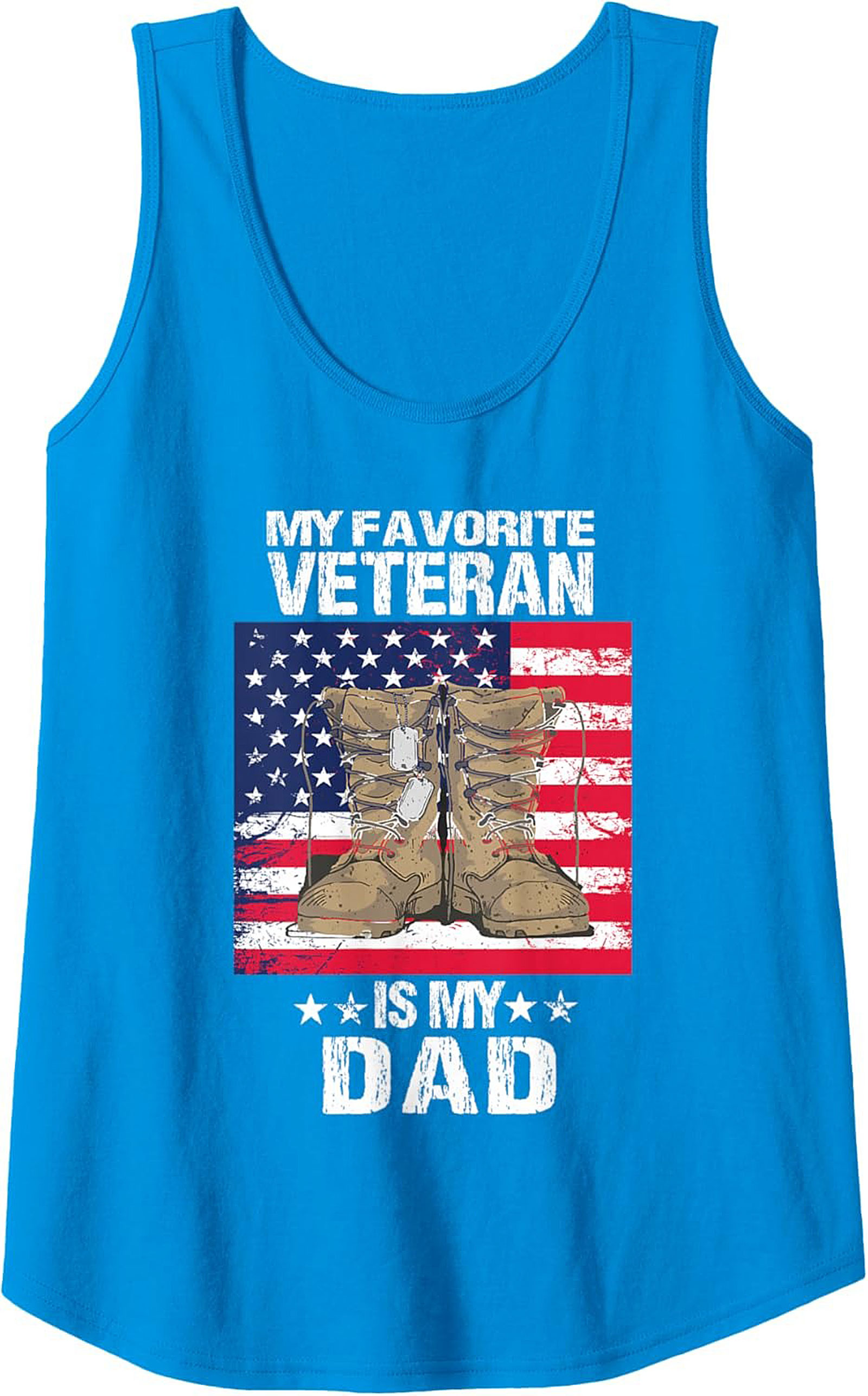 Veteran Dad Graphic Tank Patriotic Sleeveless Shirt Gift