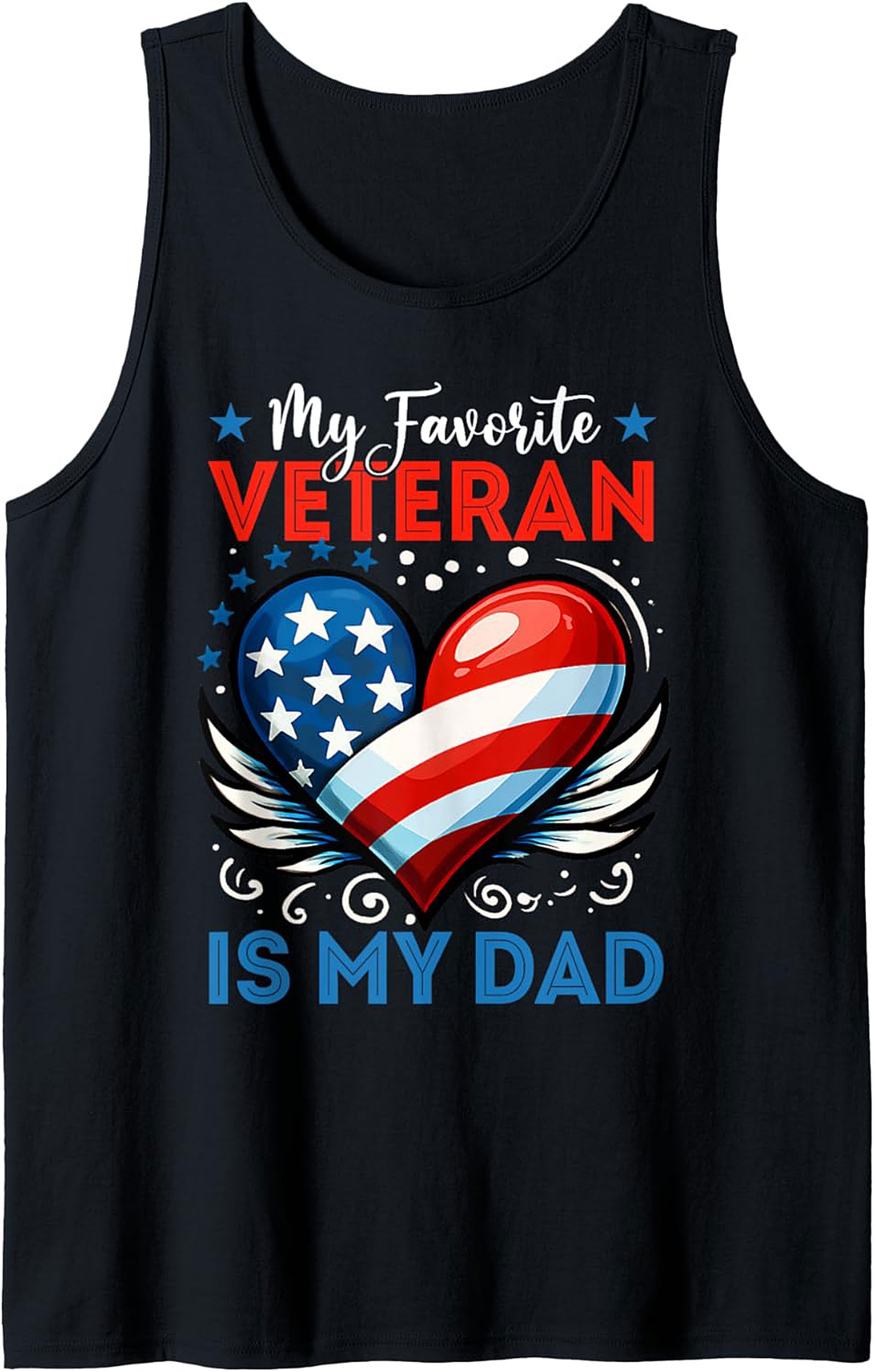 Veteran Dad Graphic Tank Patriotic Sleeveless Shirt Gift