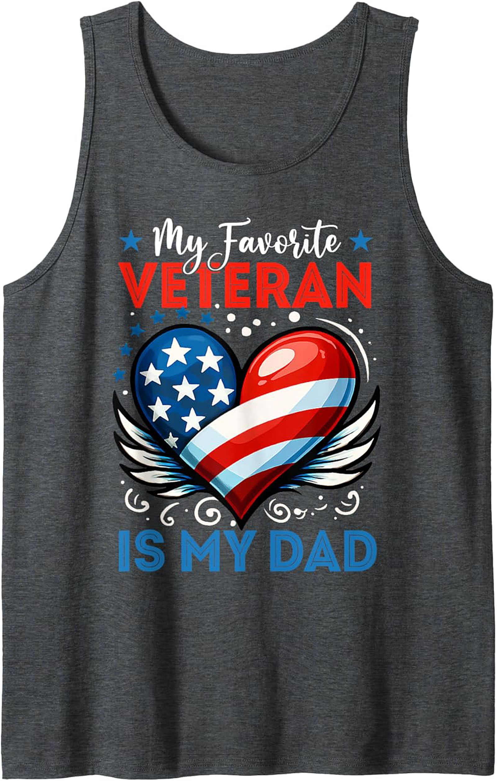 Veteran Dad Graphic Tank Patriotic Sleeveless Shirt Gift