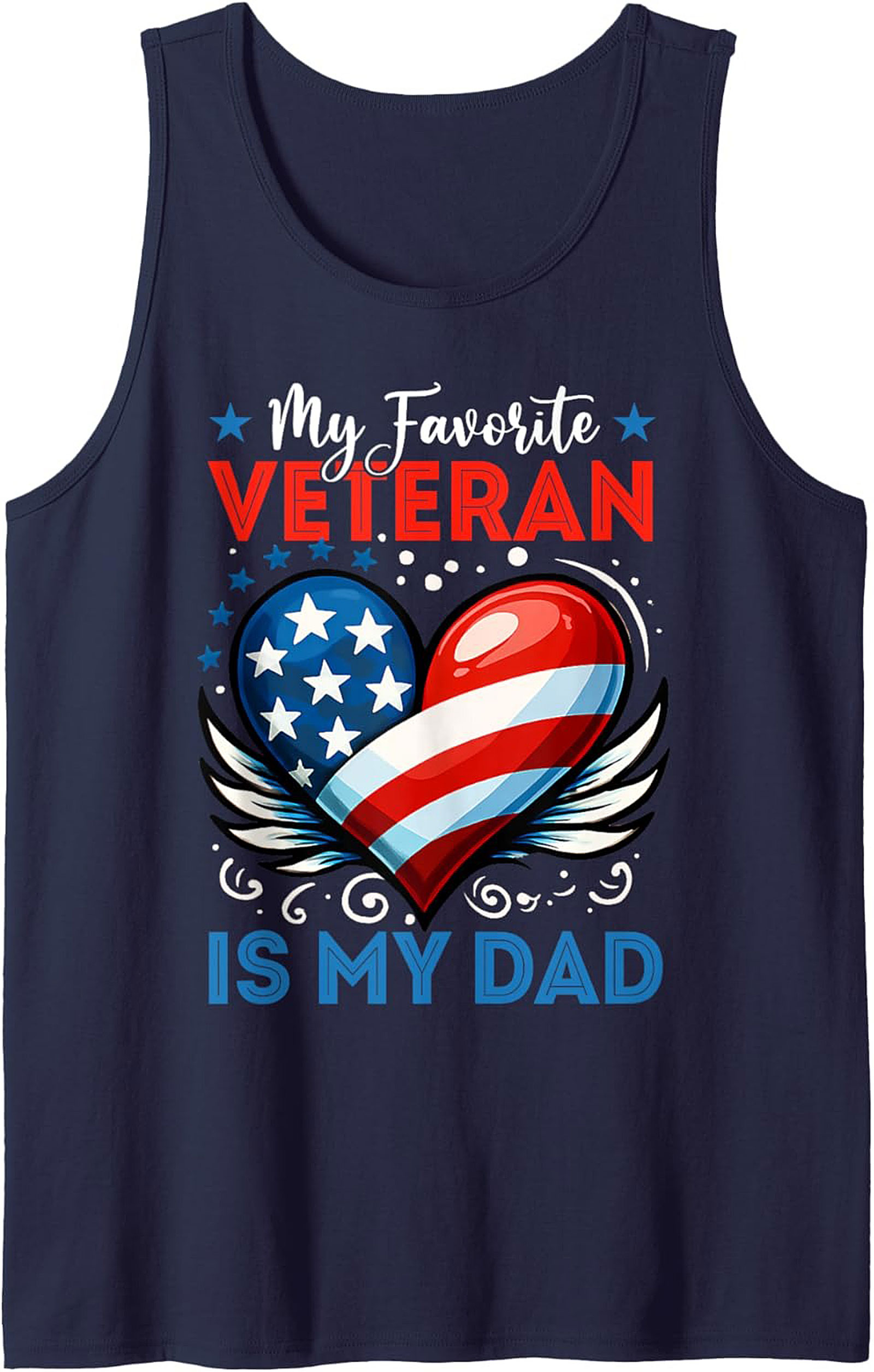 Veteran Dad Graphic Tank Patriotic Sleeveless Shirt Gift