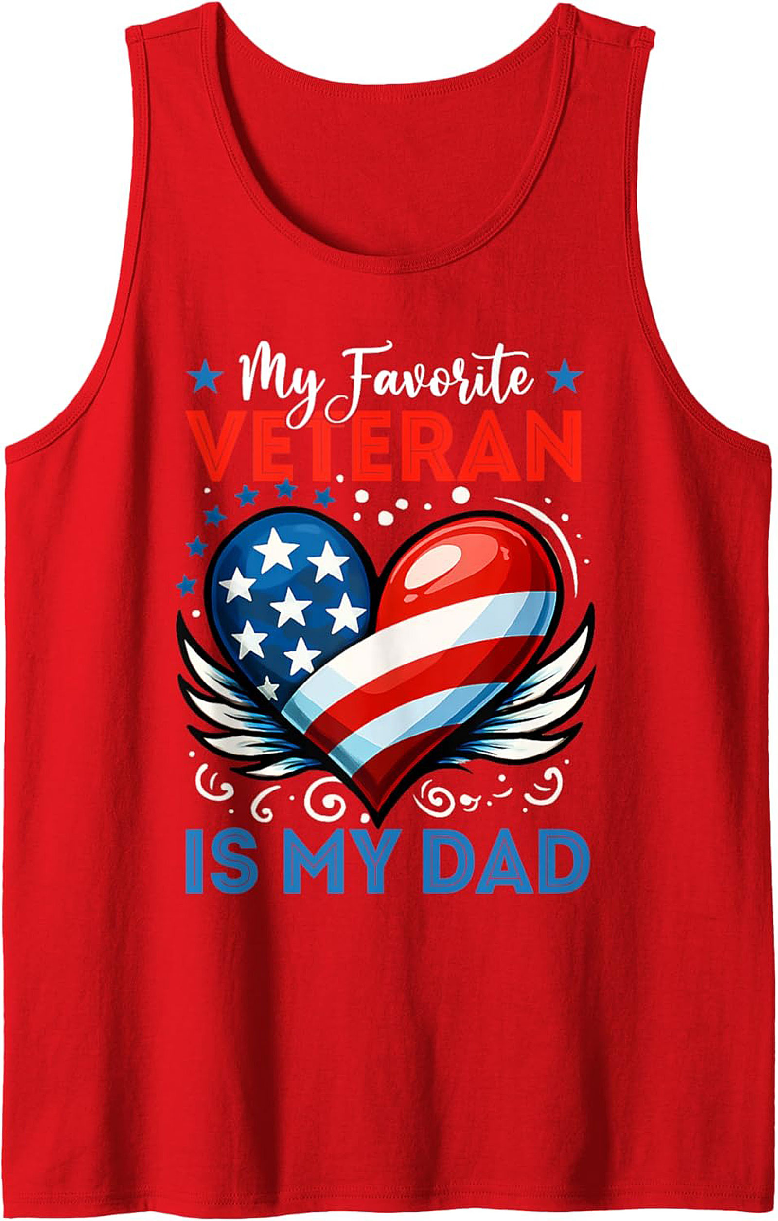 Veteran Dad Graphic Tank Patriotic Sleeveless Shirt Gift