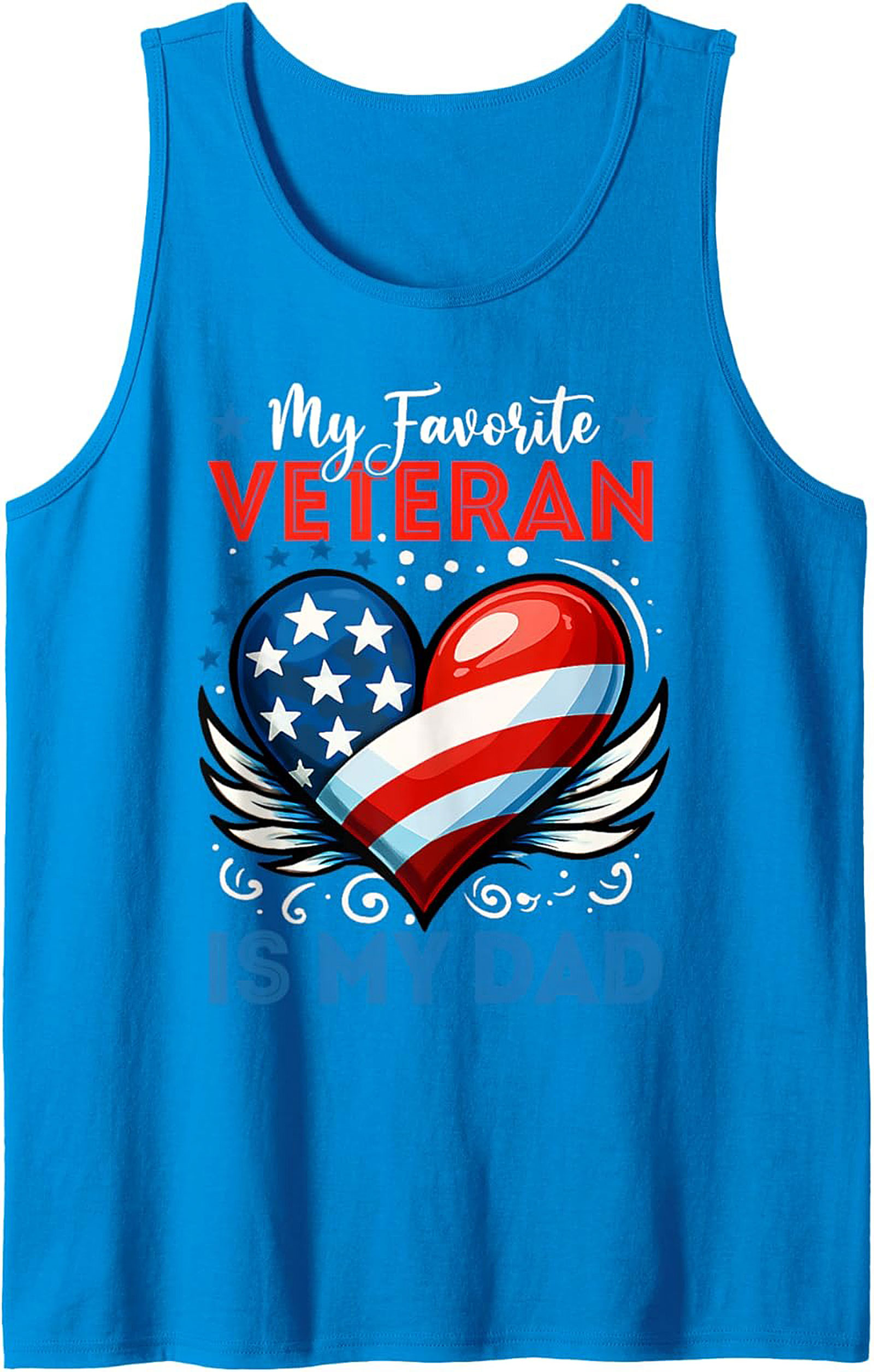 Veteran Dad Graphic Tank Patriotic Sleeveless Shirt Gift