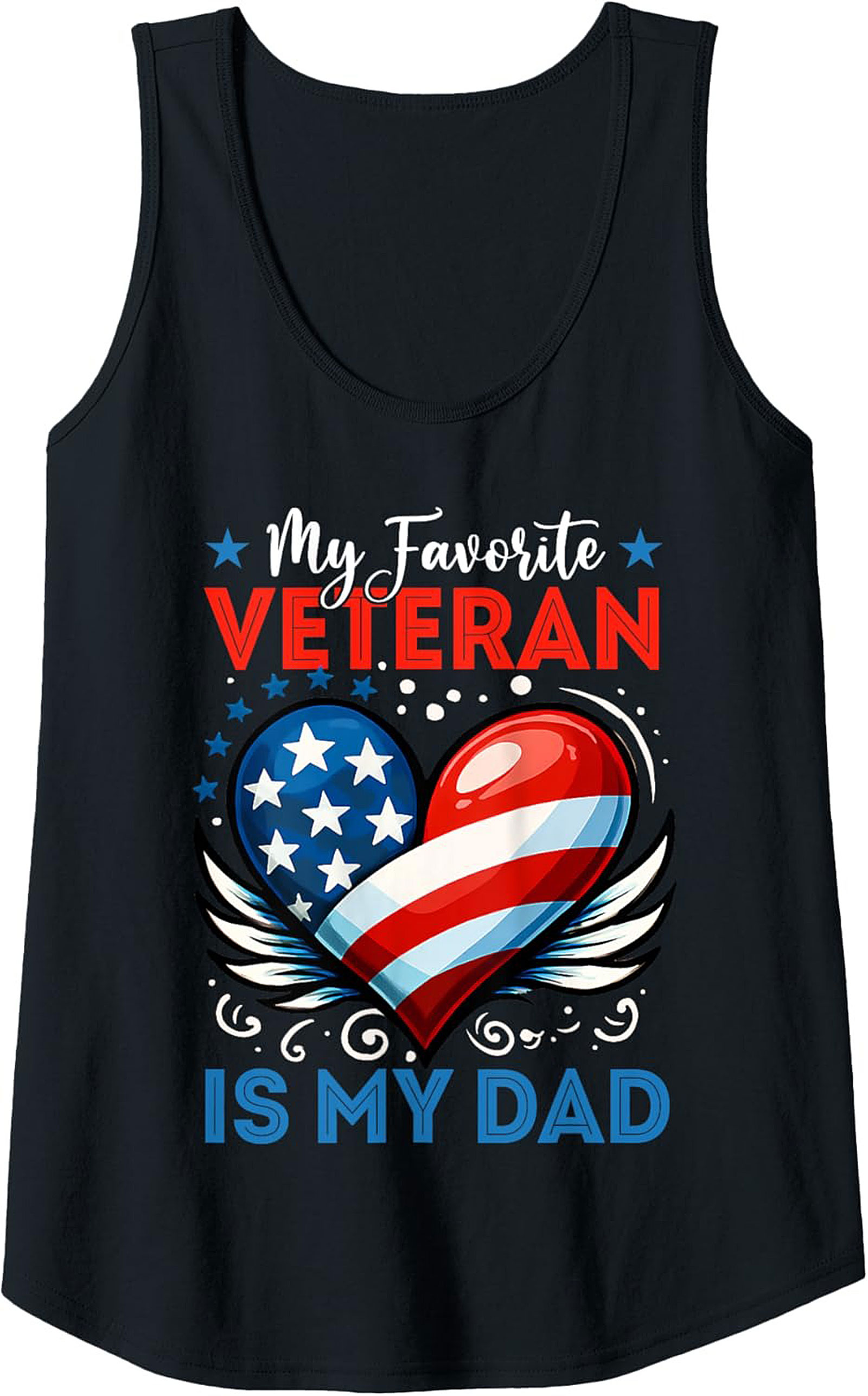 Veteran Dad Graphic Tank Patriotic Sleeveless Shirt Gift