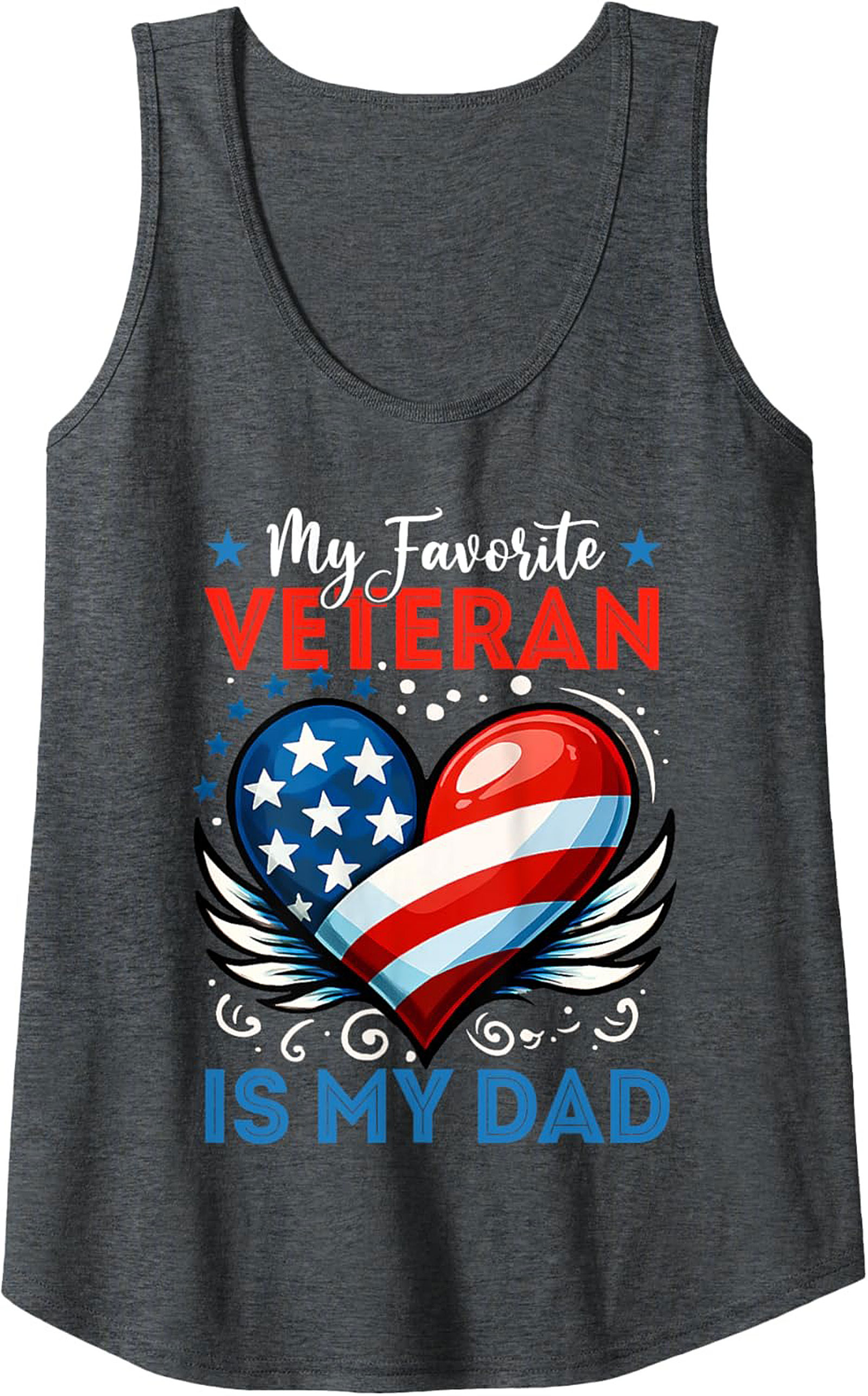 Veteran Dad Graphic Tank Patriotic Sleeveless Shirt Gift