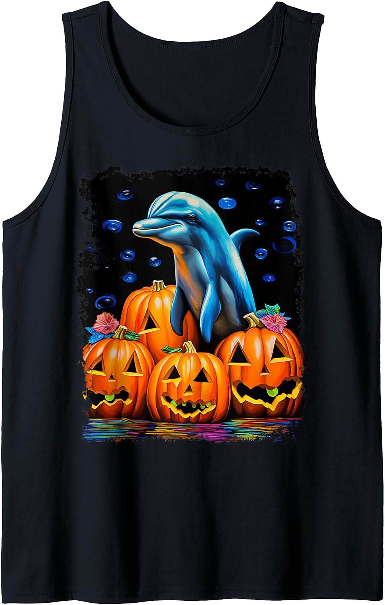 Dolphin Halloween Graphic Tank | Unique Sleeveless Shirt