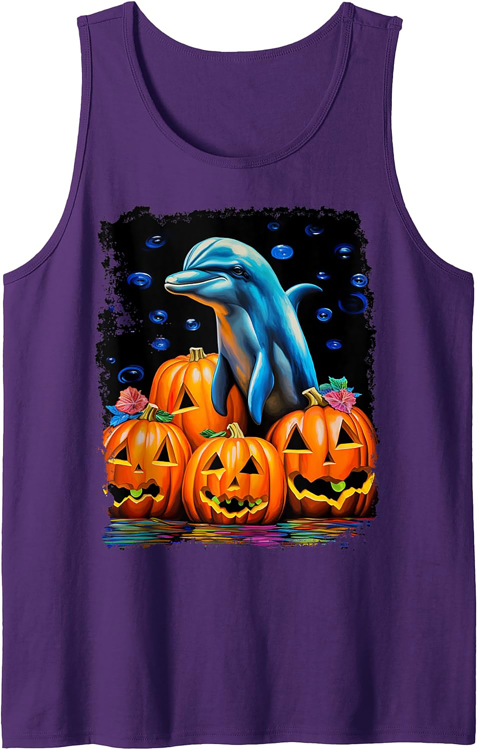 Dolphin Halloween Graphic Tank | Unique Sleeveless Shirt